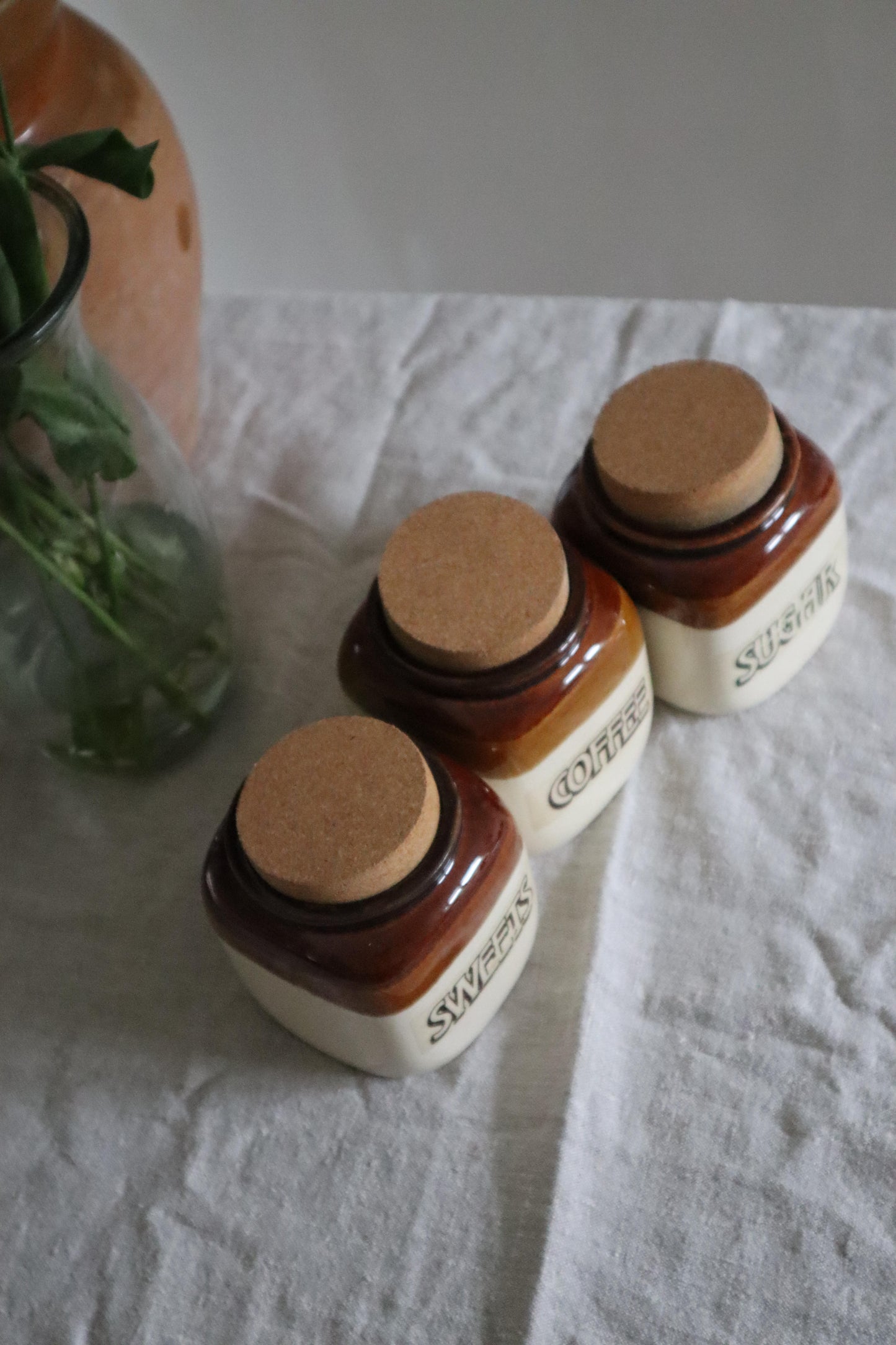 3 Recipiente vintage din ceramică-1960