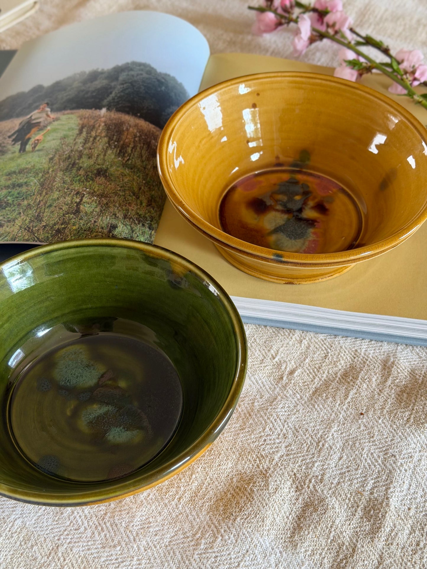 Set 2 boluri din ceramica glazurată