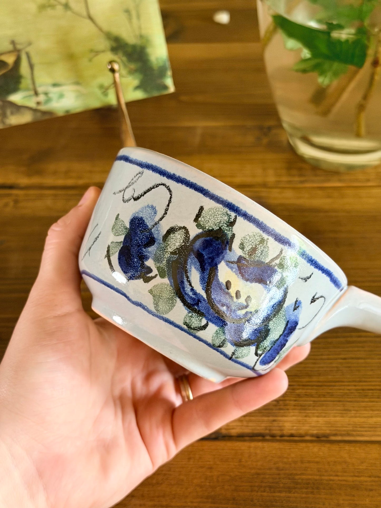 Set de 4 recipiente din ceramică cu mâner