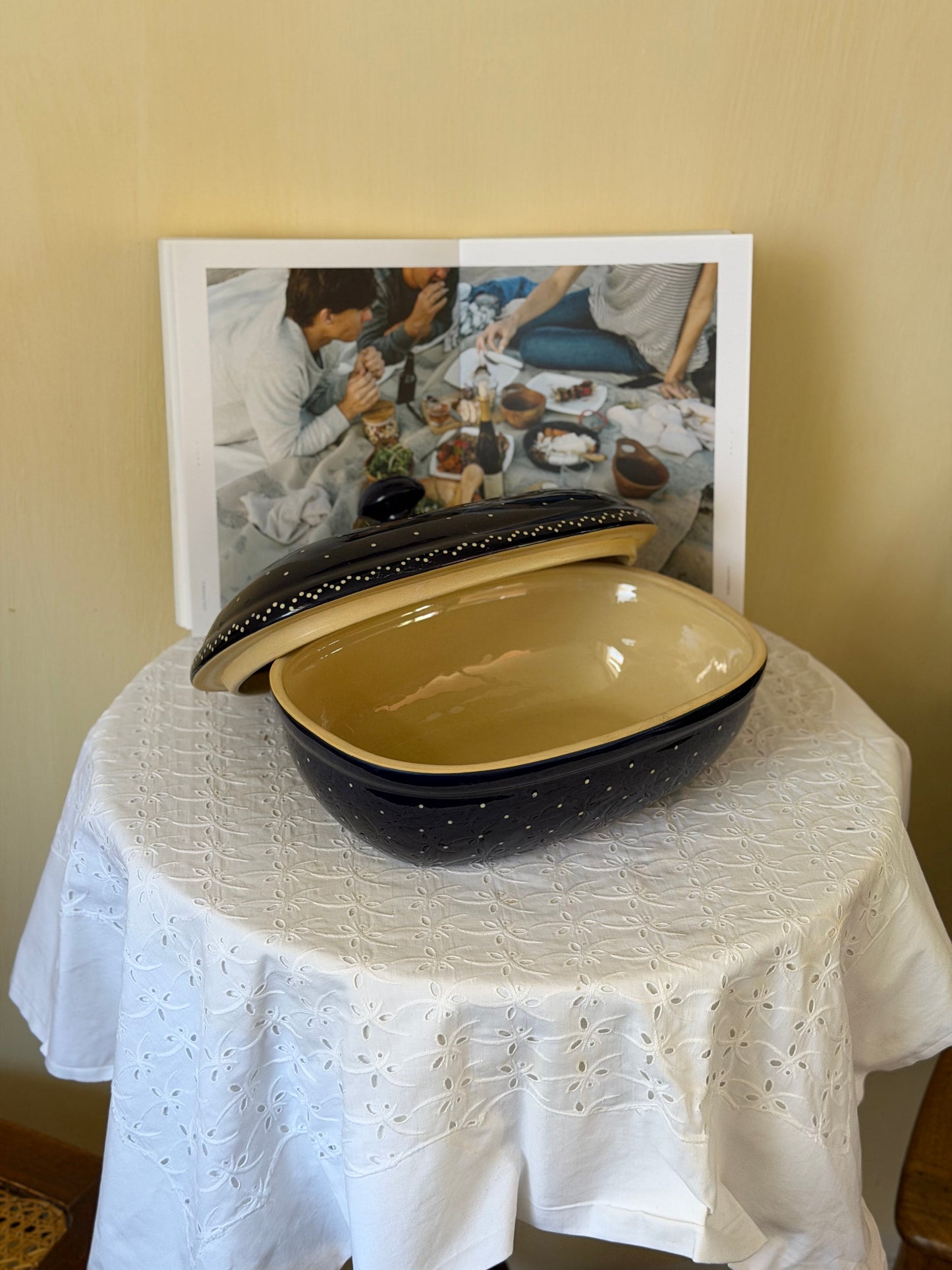 Vas pentru copt+capac din ceramica, Burgeler Ceramic