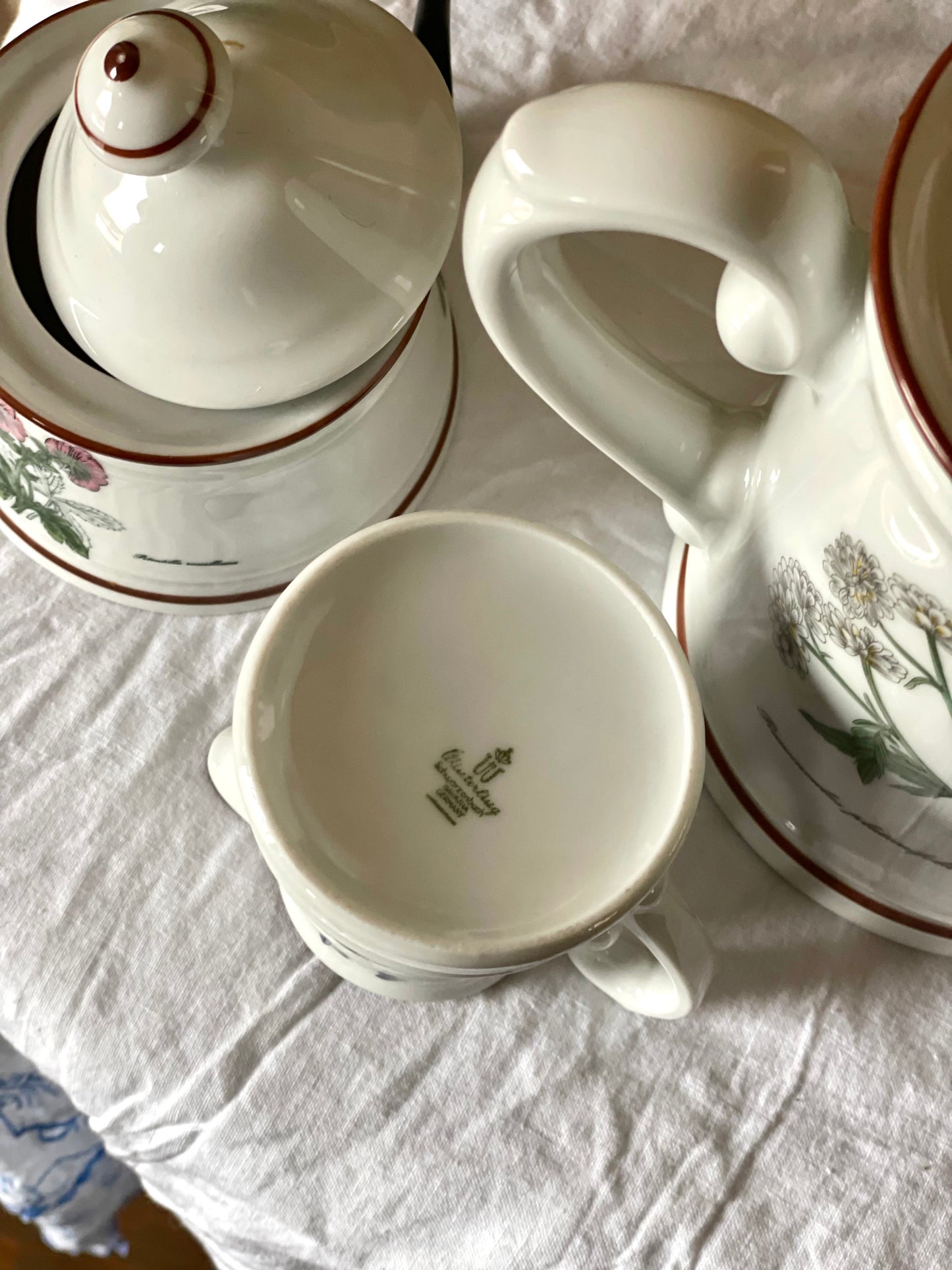 Set de ceai din porțelan floral