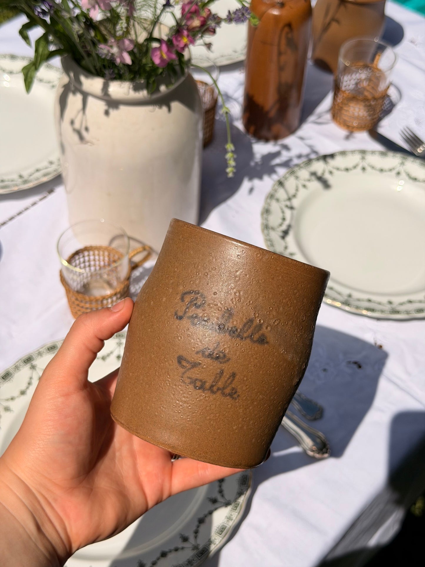 Set de 2 recipiente French Country din ceramică