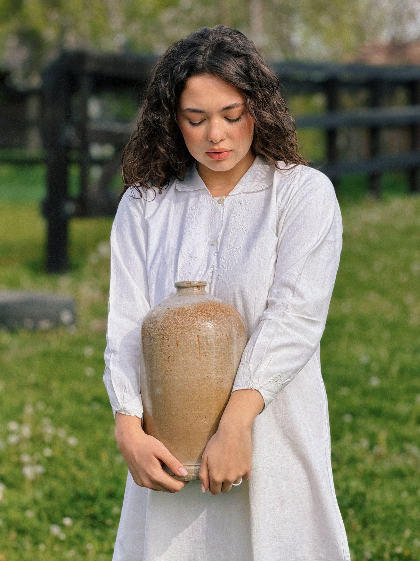Rochie de noapte 'Anne' vintage autentică din Franța, 1900