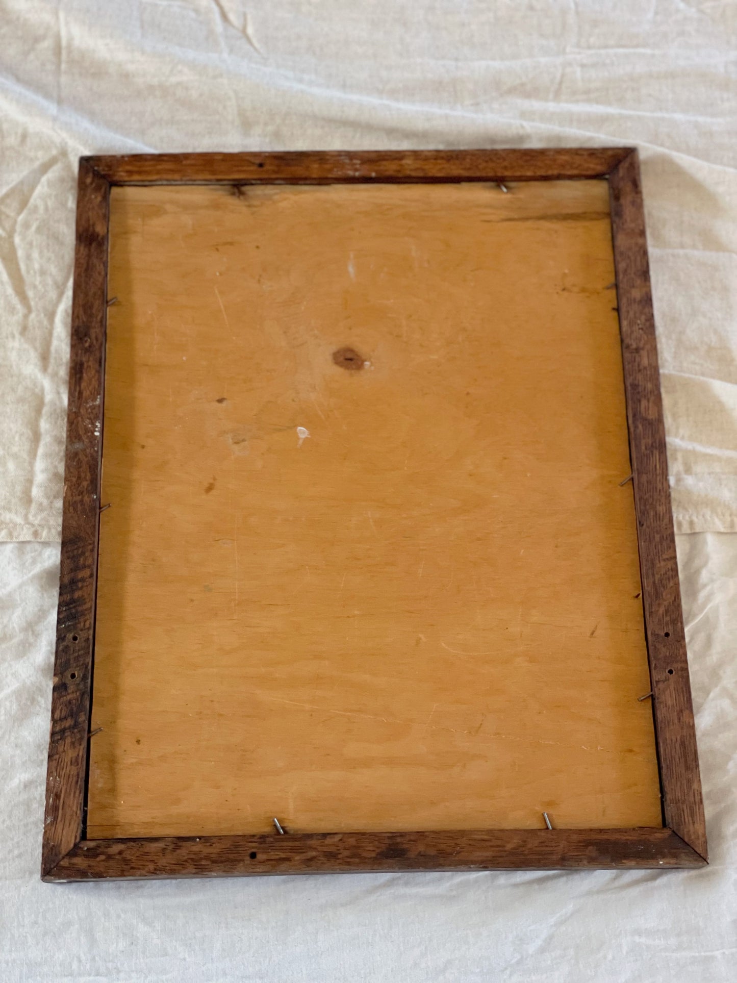 Oglindă vintage ramă din lemn masiv de stejar