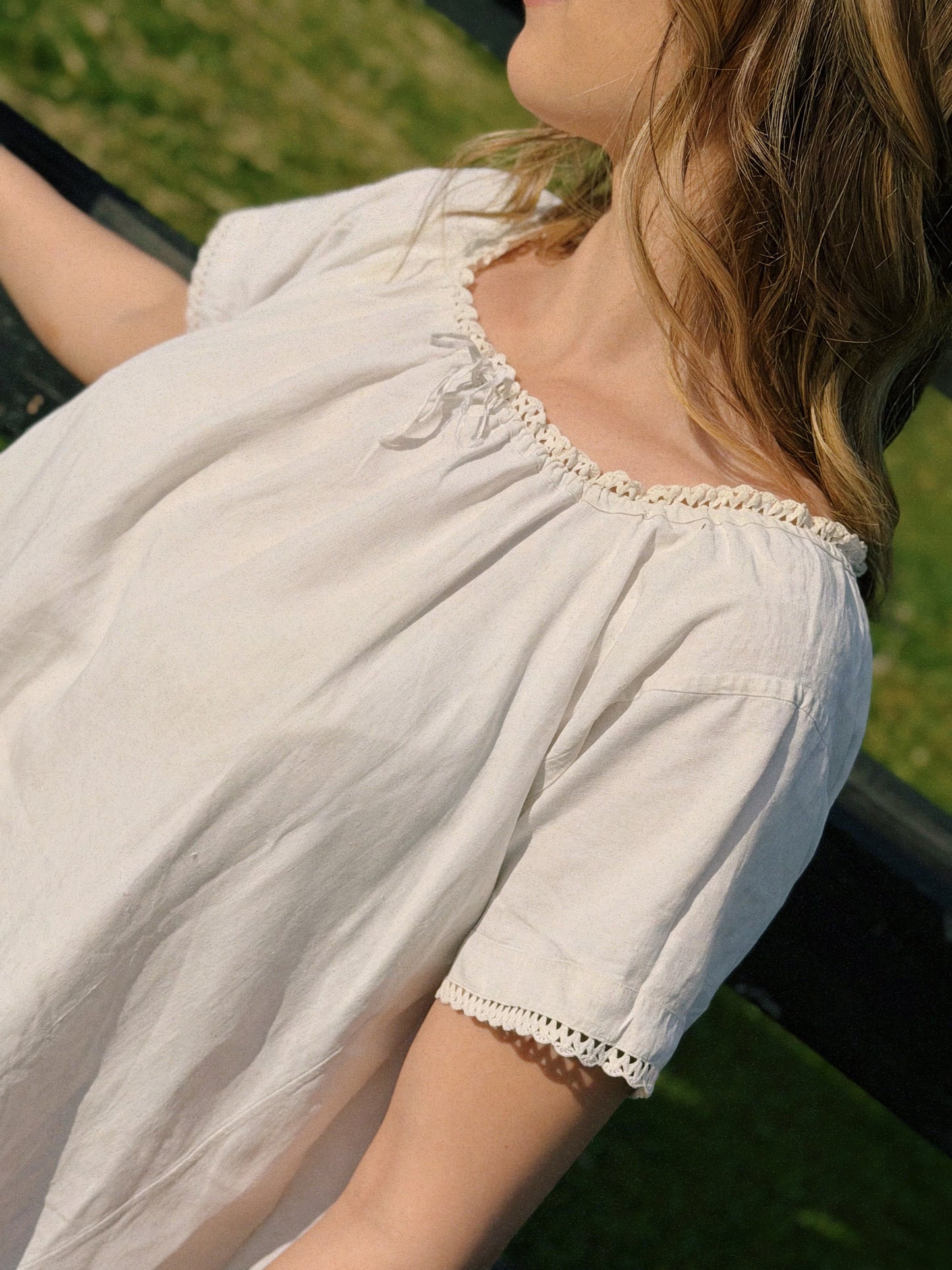 Rochie de noapte vintage 'Odette' autentică Franța, cca 1900
