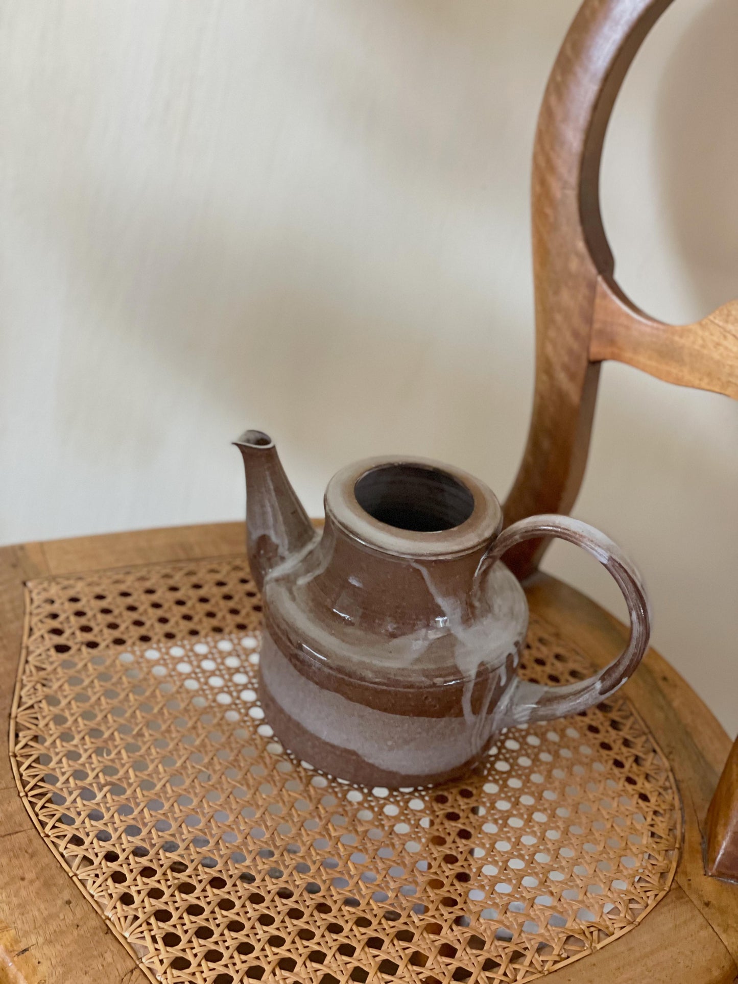 Ceainic vintage din ceramică glazurată