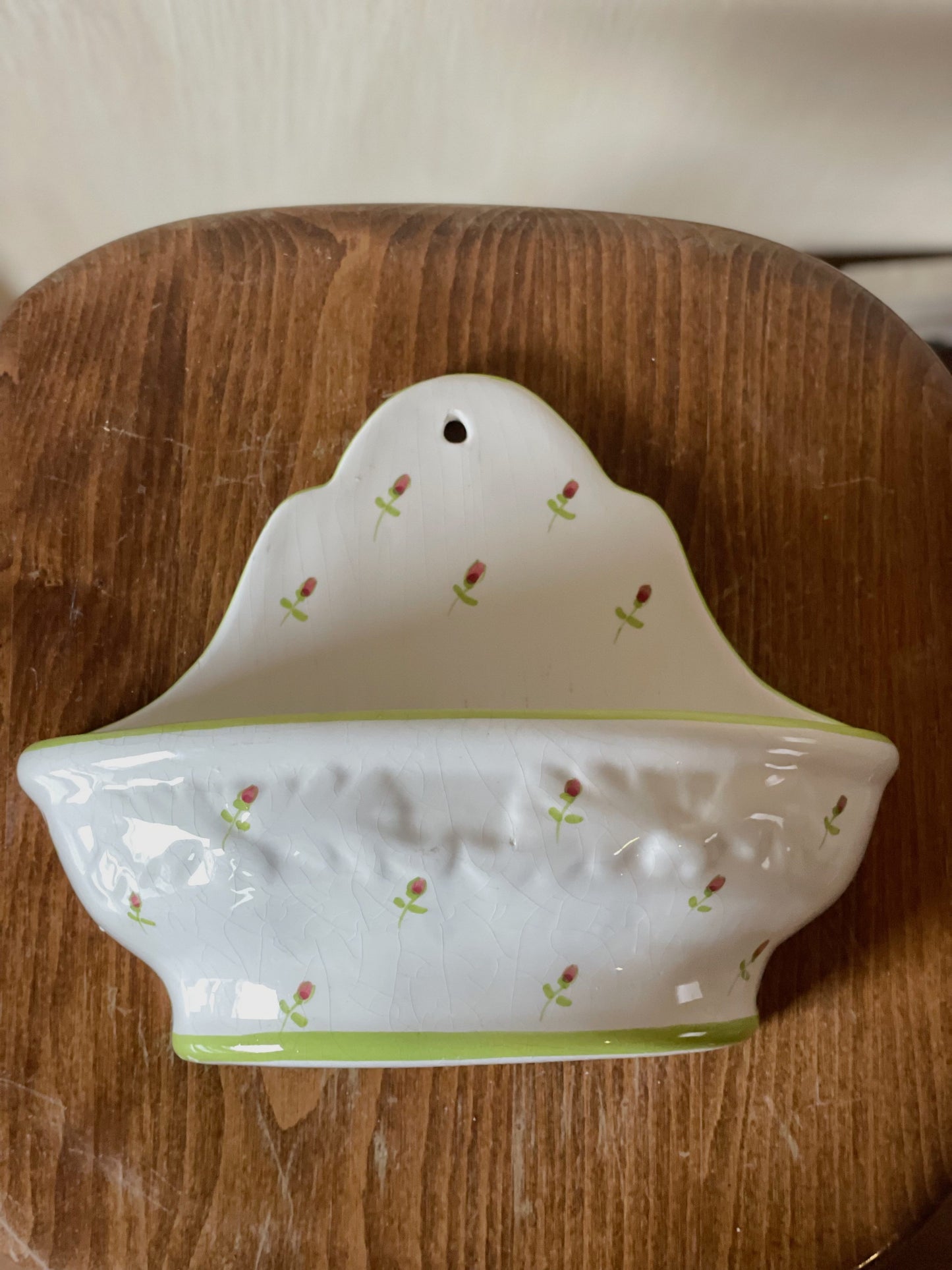 Suport floral din ceramică pictată manual