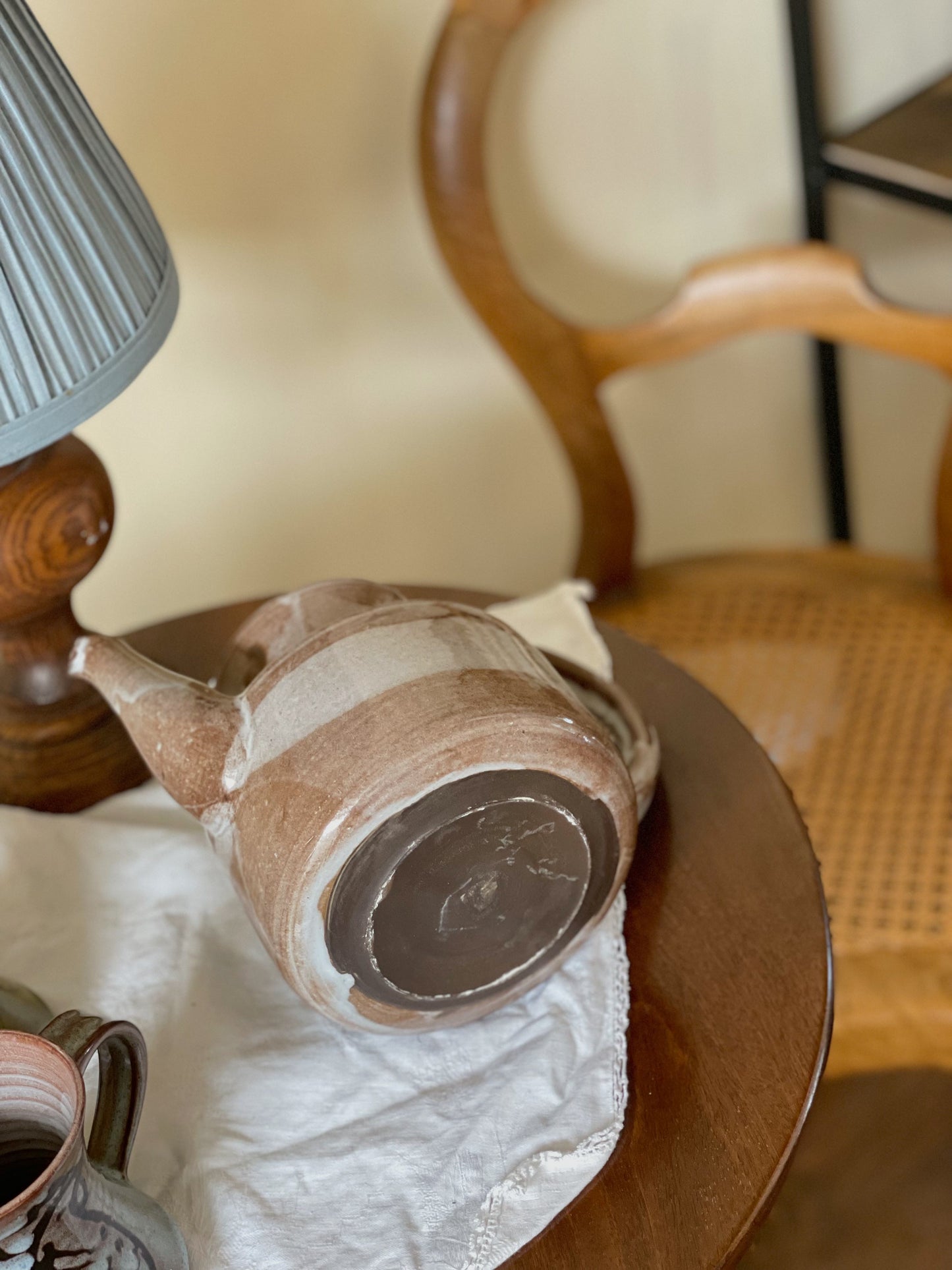 Ceainic vintage din ceramică glazurată