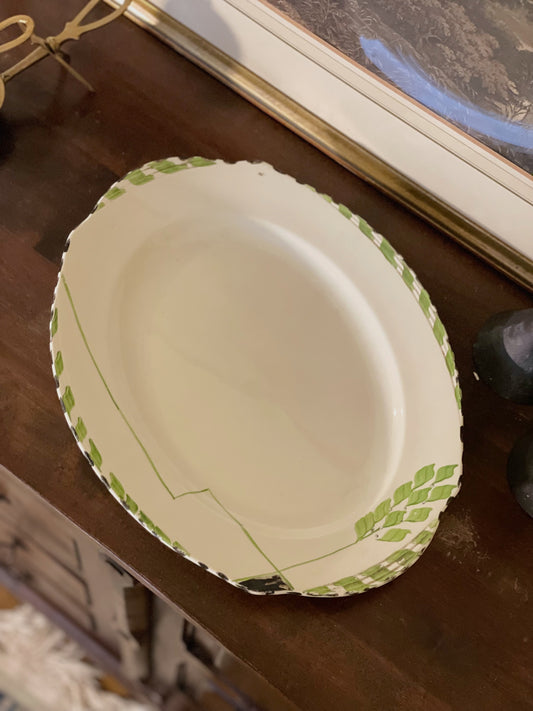 Platou mare Art Deco din ceramică, Burleigh Ware