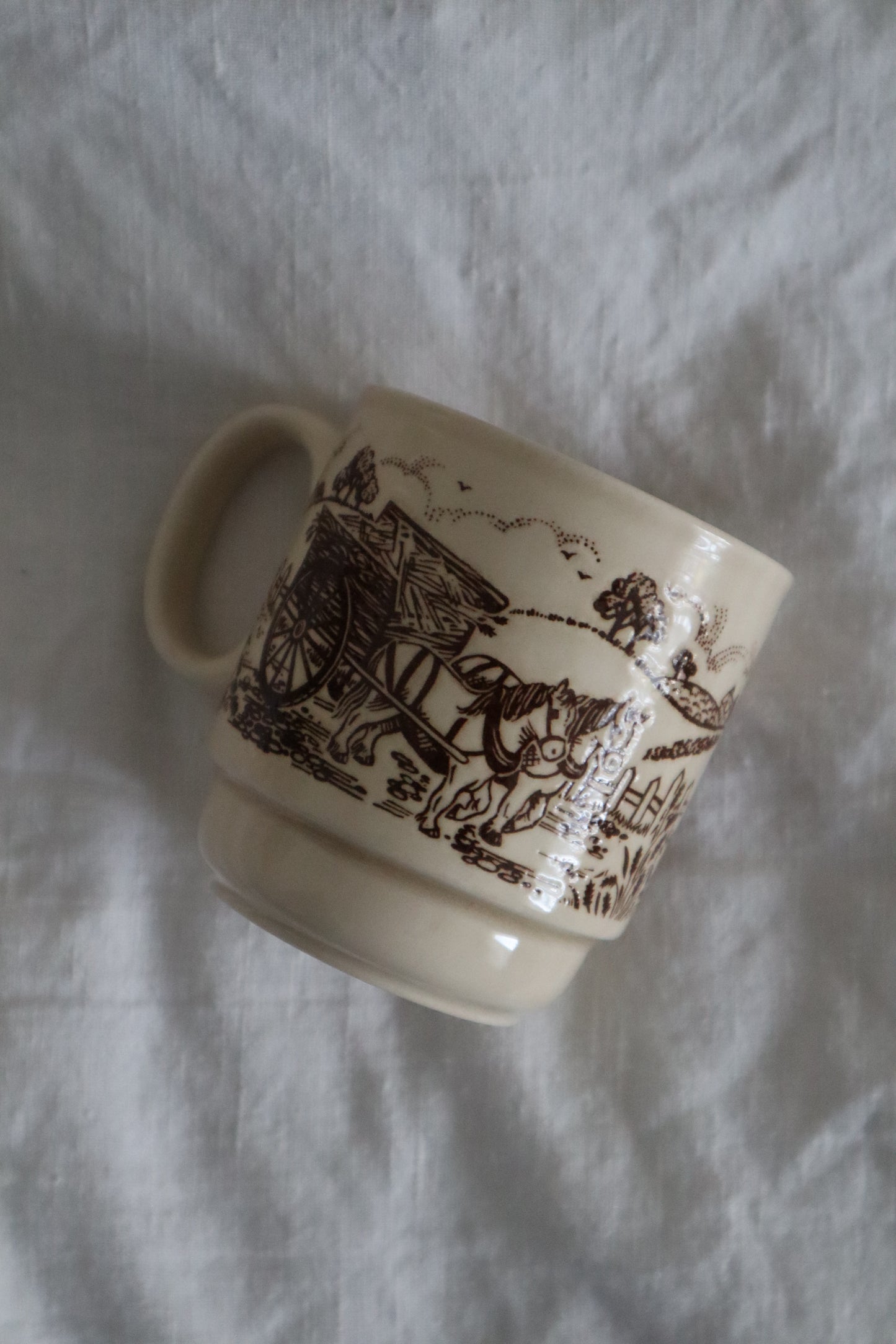 7 căni din ceramică vintage countryside made in England