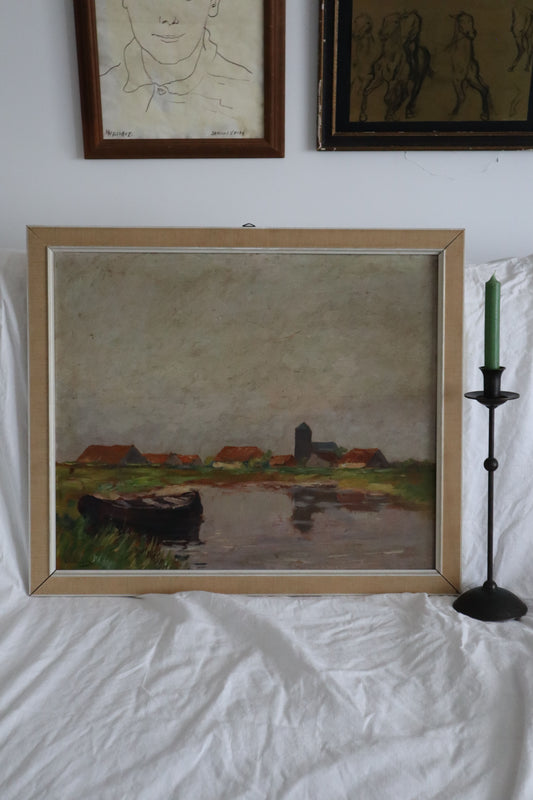 Tablou mare pictat în ulei semnat Richard Falkenberg