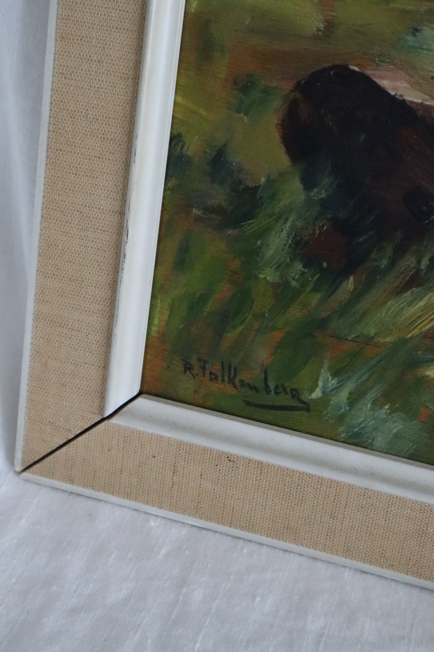 Tablou mare pictat în ulei semnat Richard Falkenberg