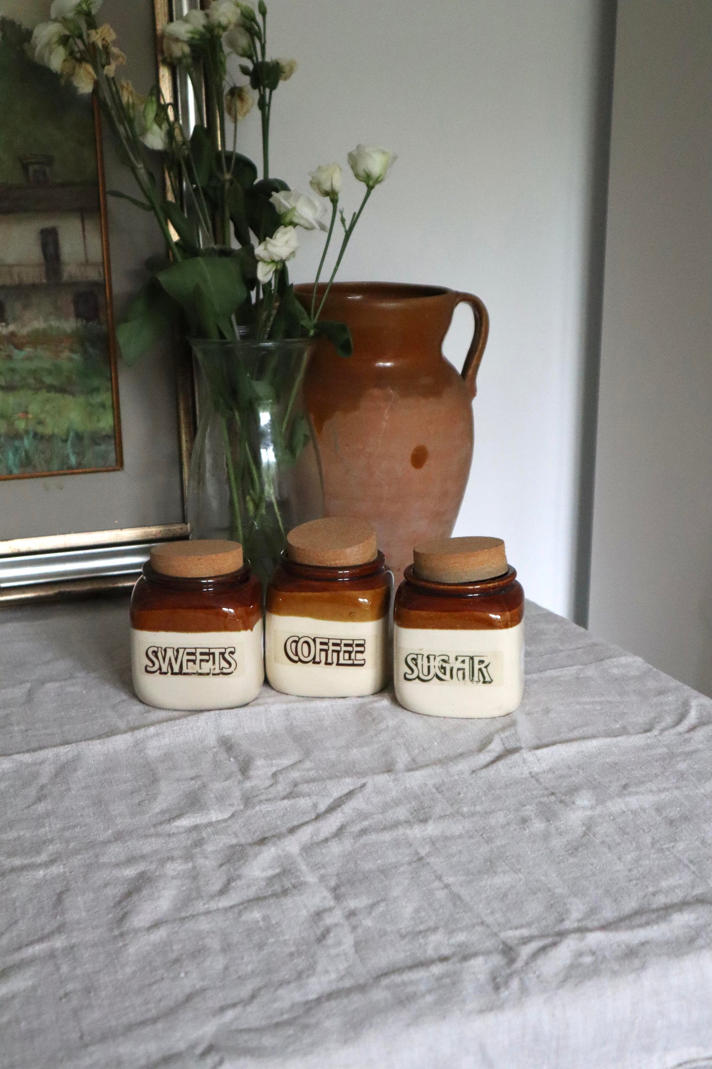 3 Recipiente vintage din ceramică-1960