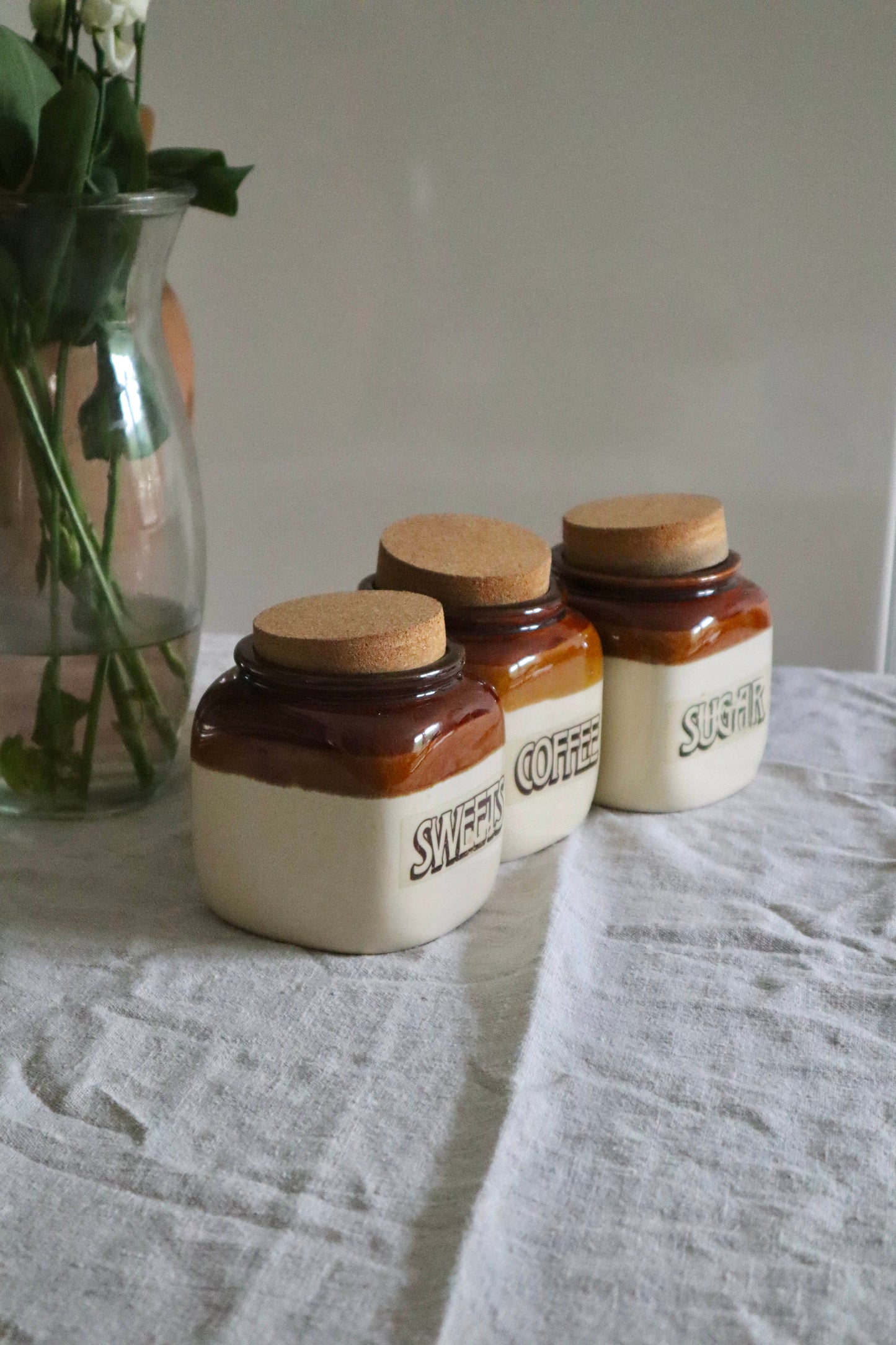 3 Recipiente vintage din ceramică-1960