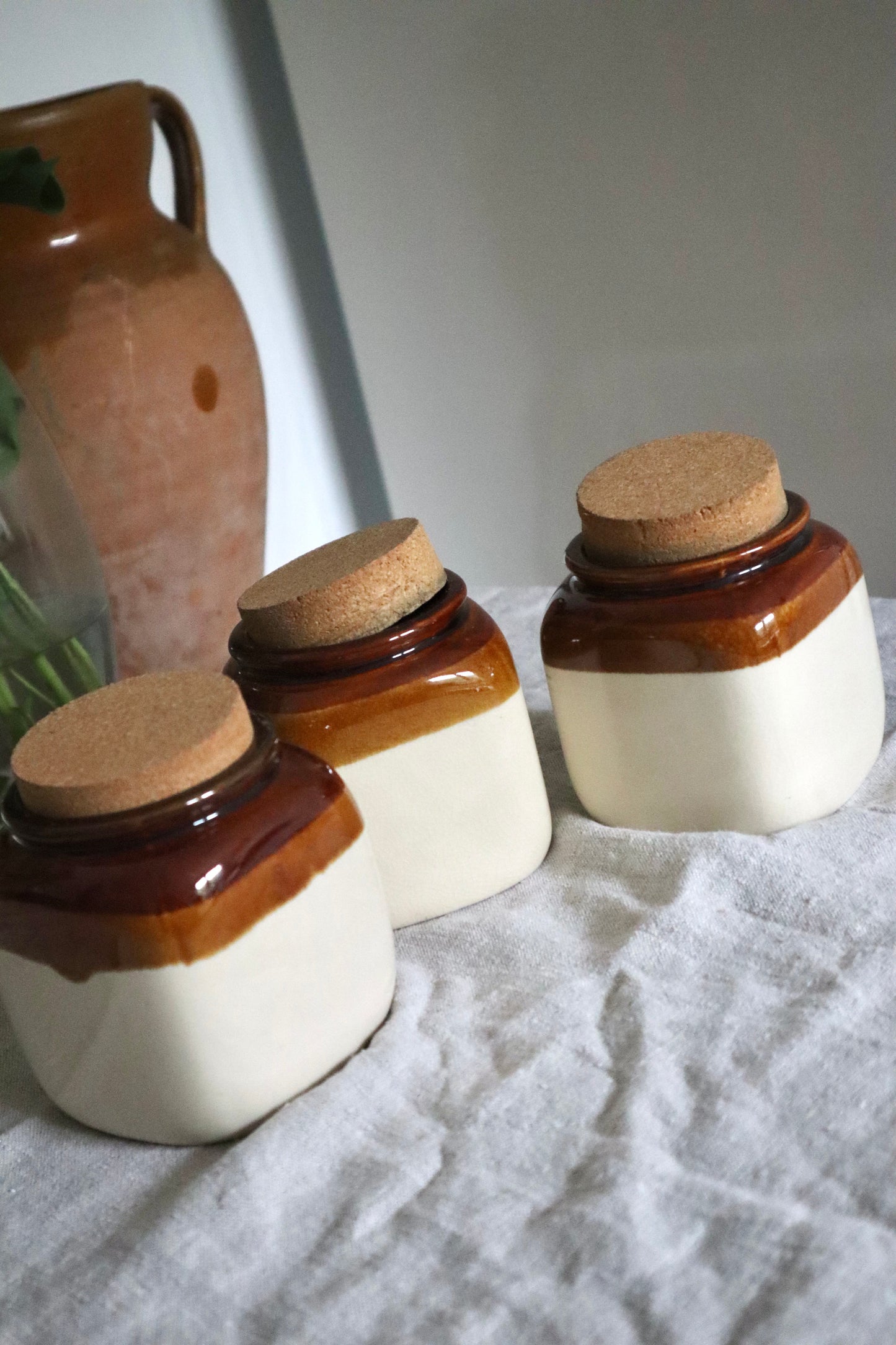 3 Recipiente vintage din ceramică-1960