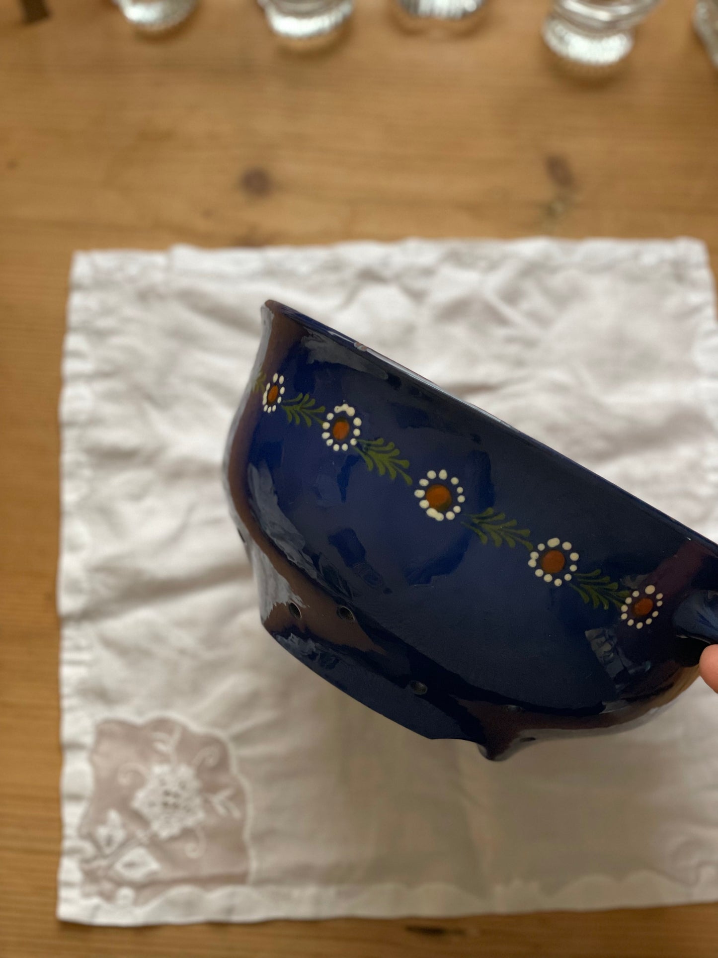 Strecurătoare vintage din ceramică