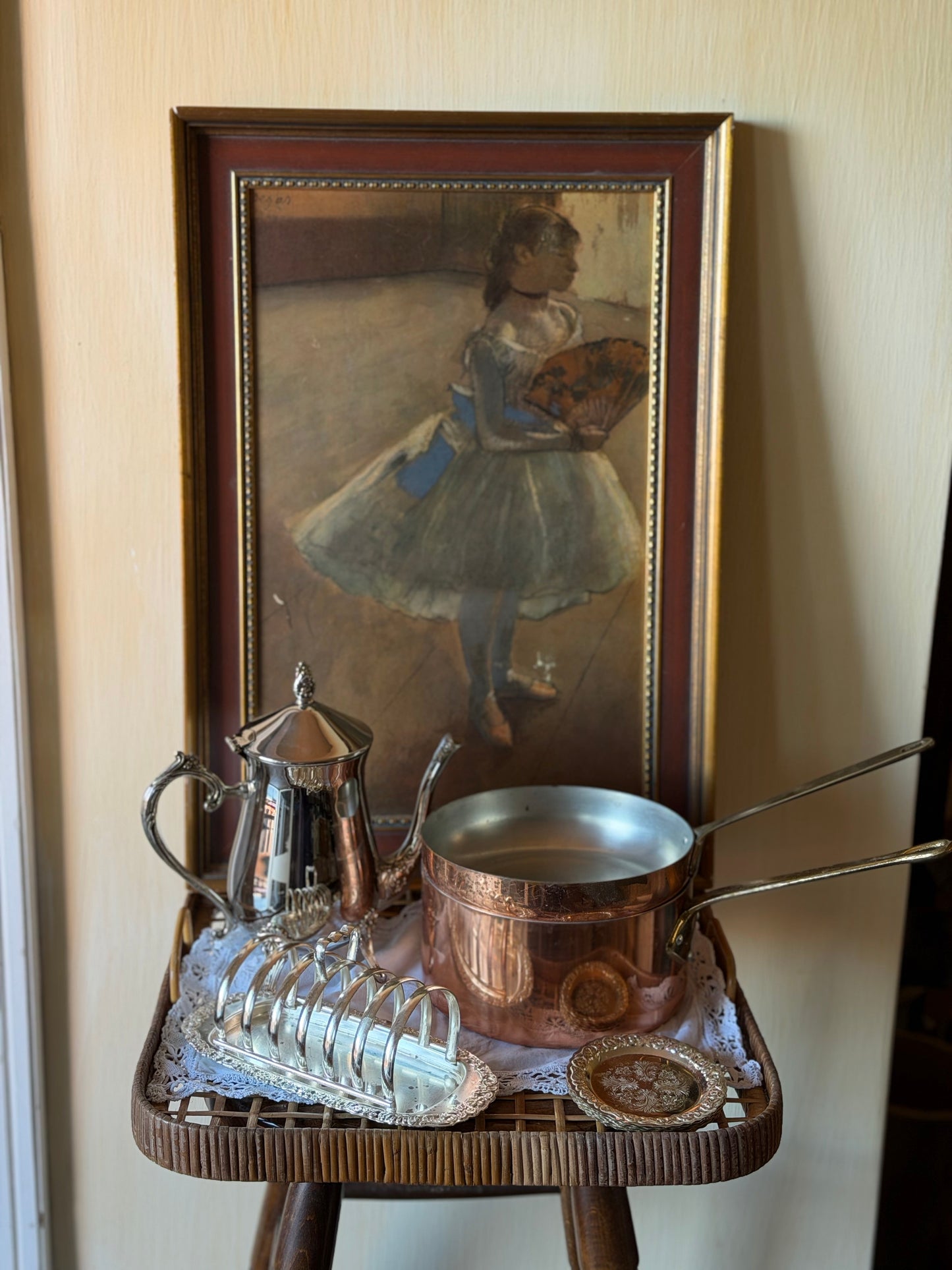 Print înrǎmat vechi "Dansatoarea cu evantai"