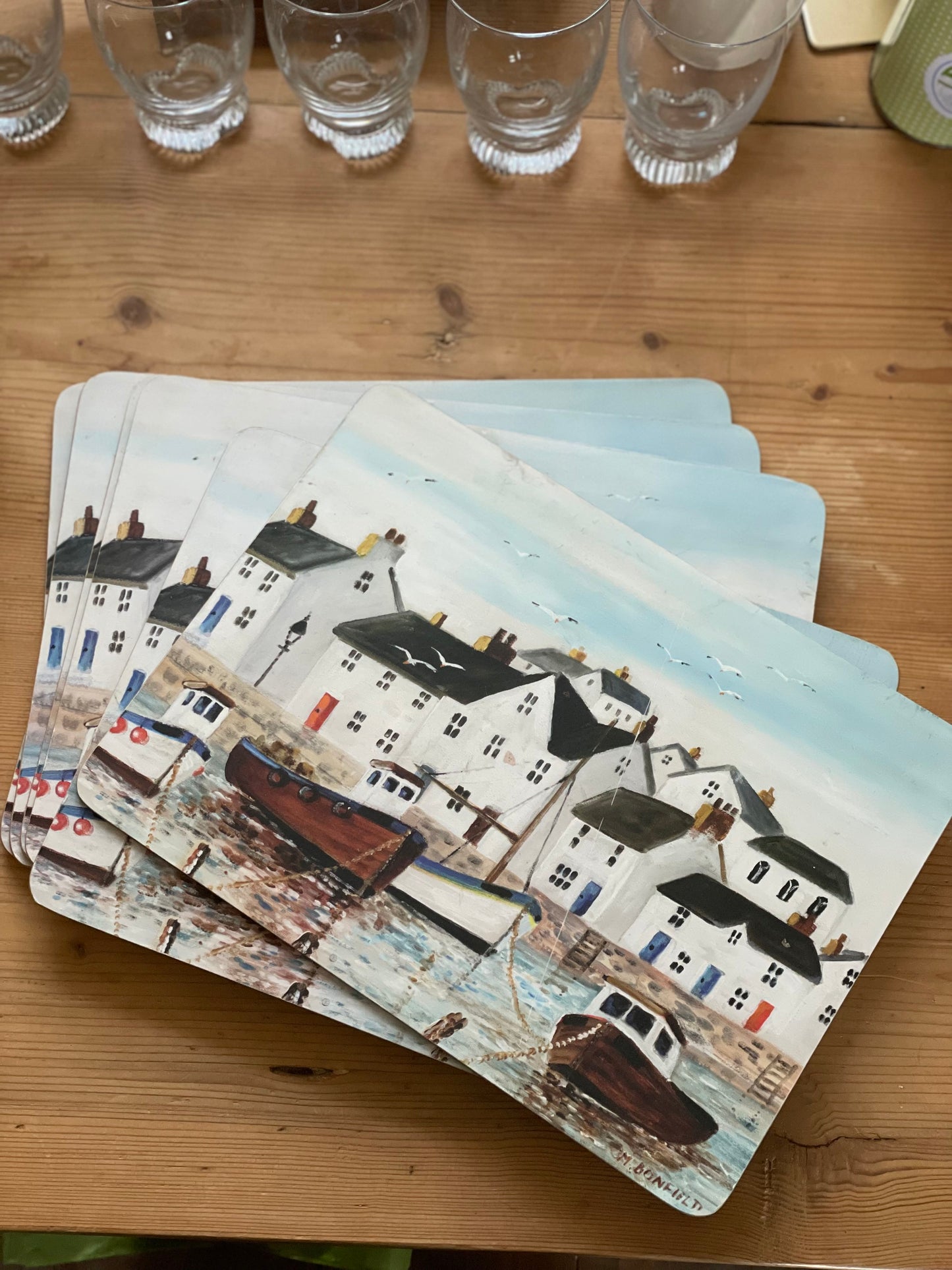 Suporturi farfurii peisaj nautic