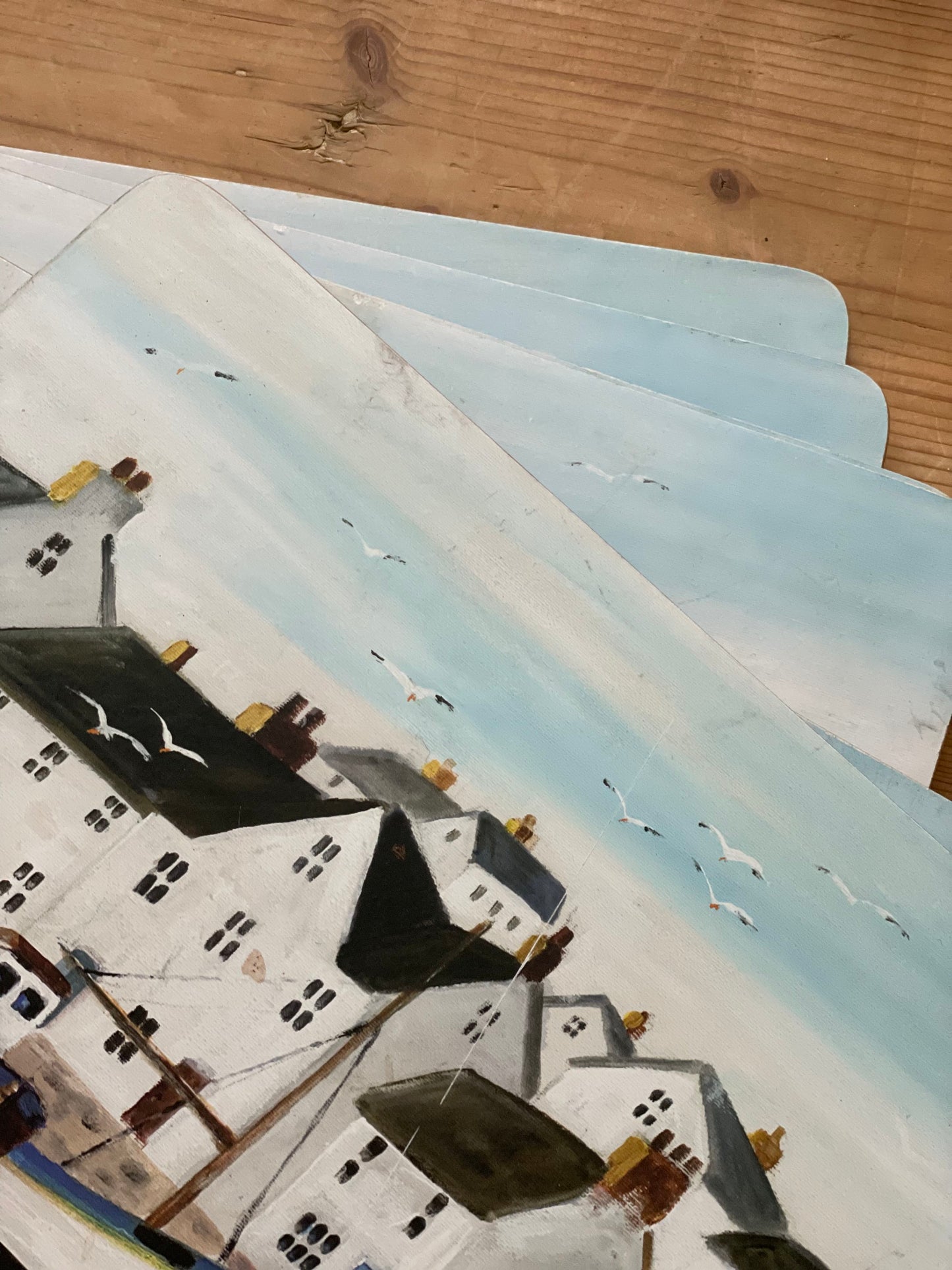 Suporturi farfurii peisaj nautic