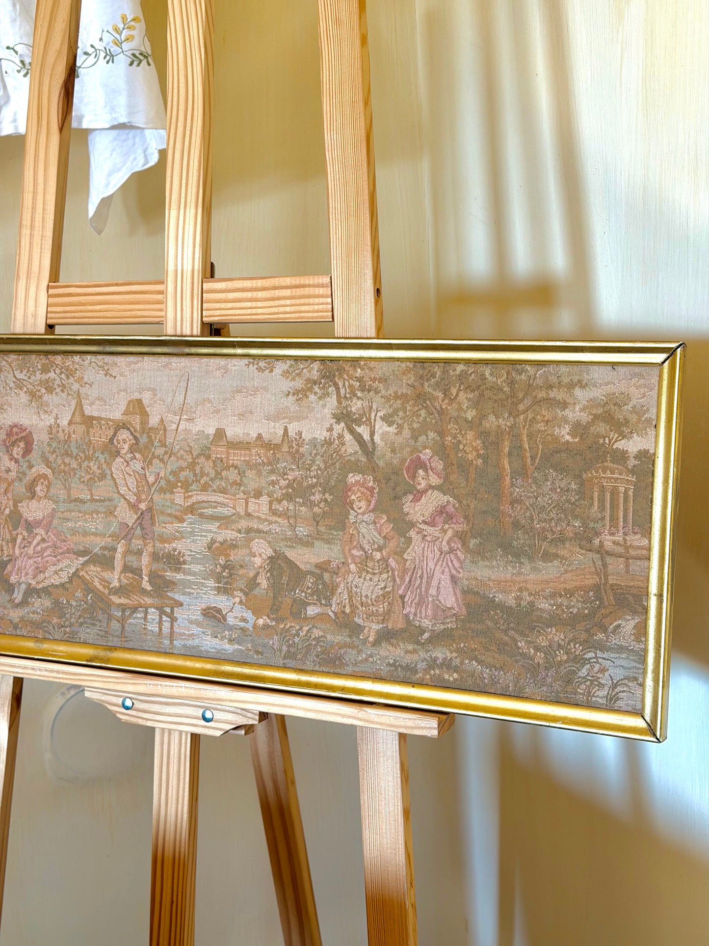 Tapiserie veche panoramicǎ înrǎmatǎ de origine francezǎ, cca 1910