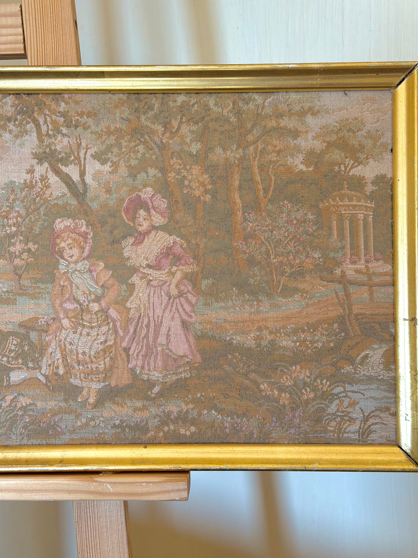 Tapiserie veche panoramicǎ înrǎmatǎ de origine francezǎ, cca 1910