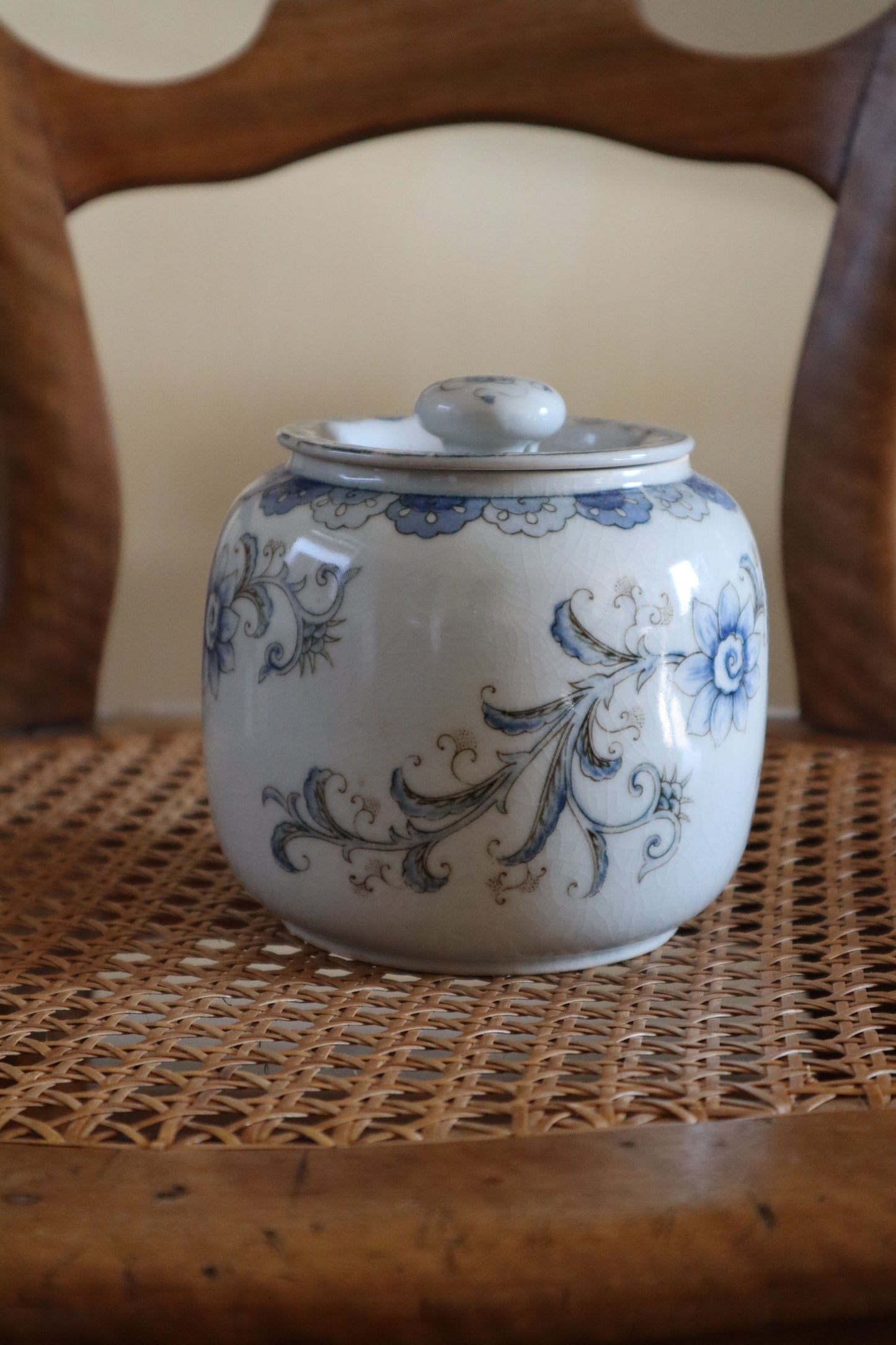 Borcan japonez vintage porțelan Andrea by Sadek