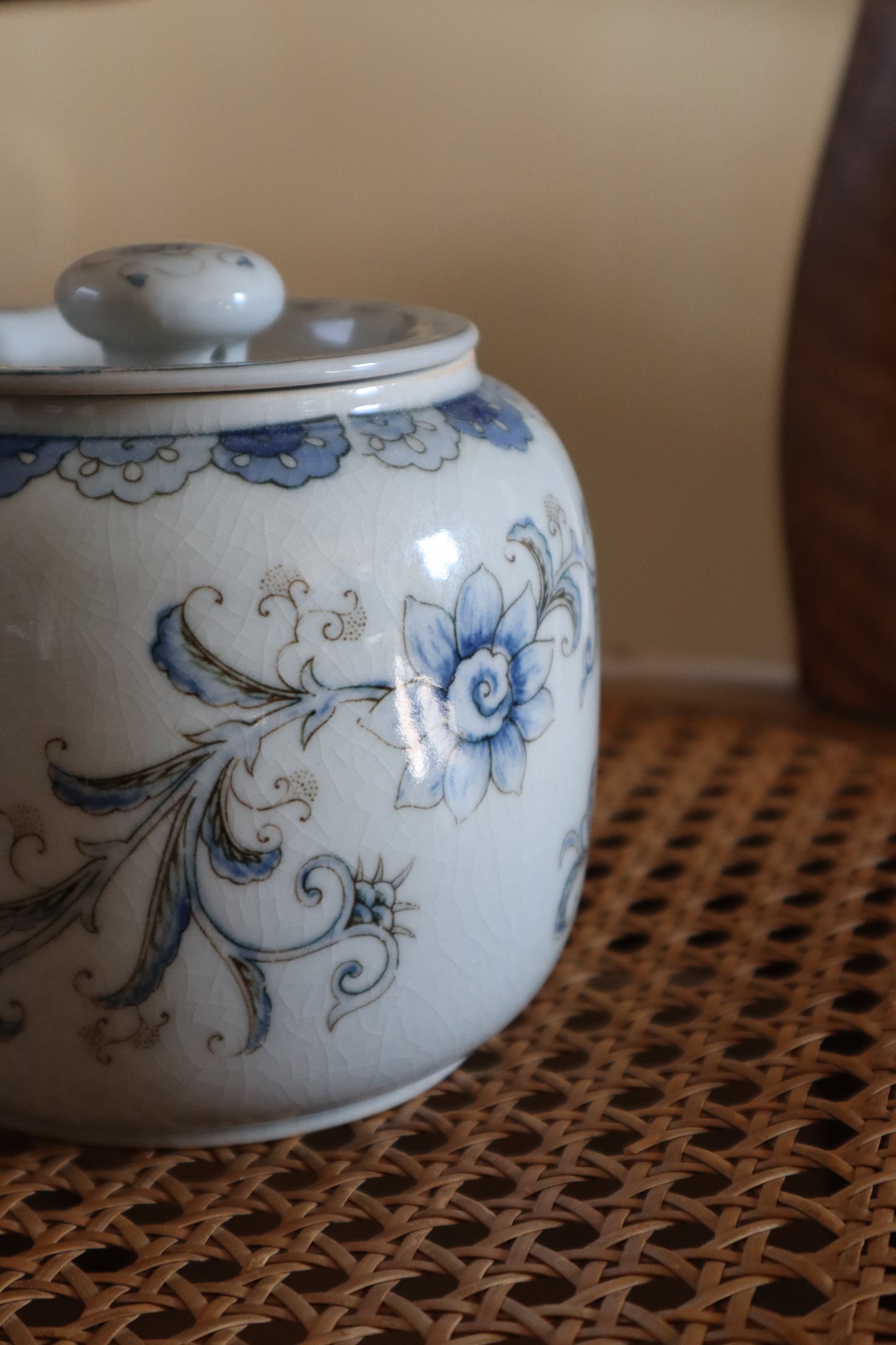 Borcan japonez vintage porțelan Andrea by Sadek