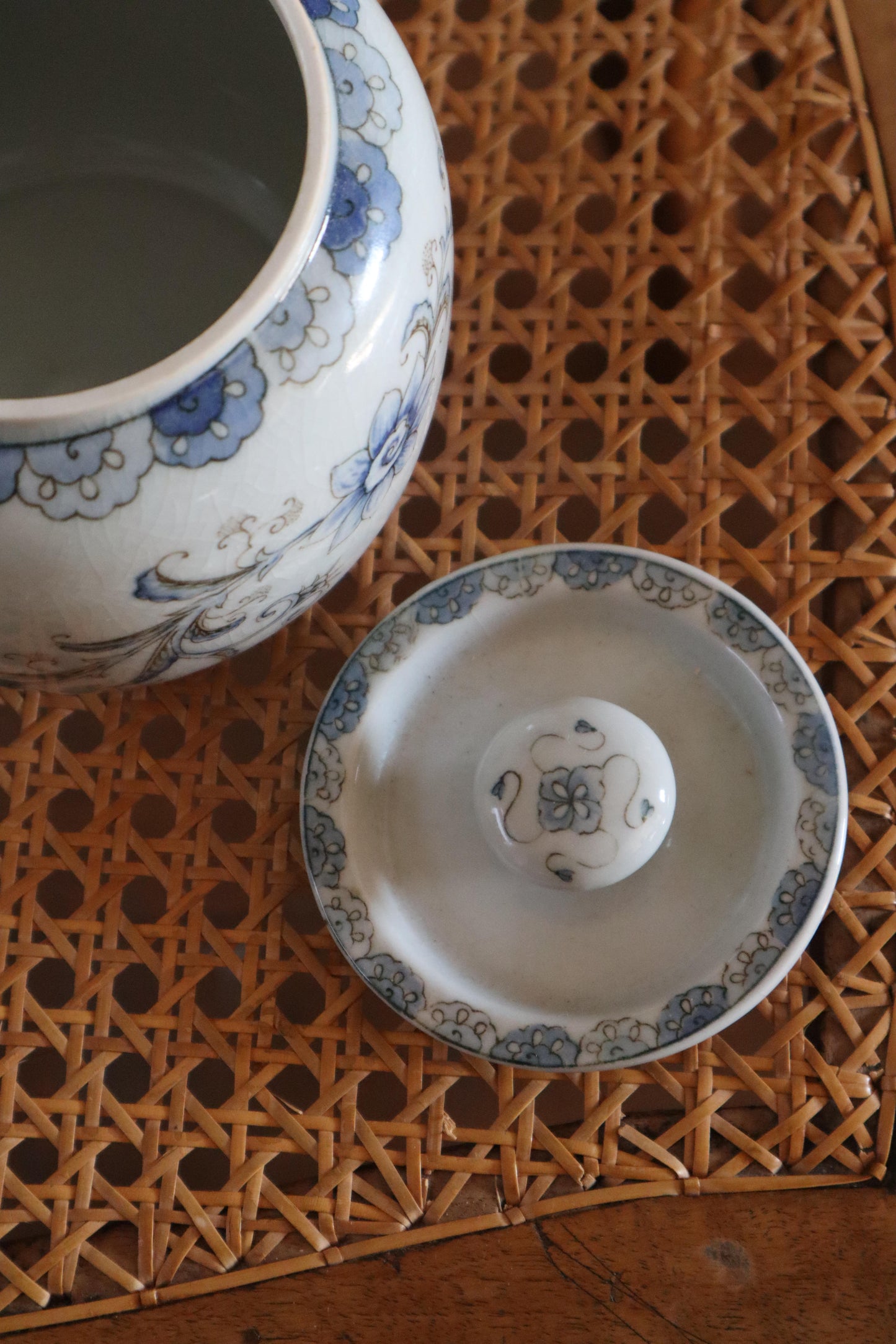 Borcan japonez vintage porțelan Andrea by Sadek