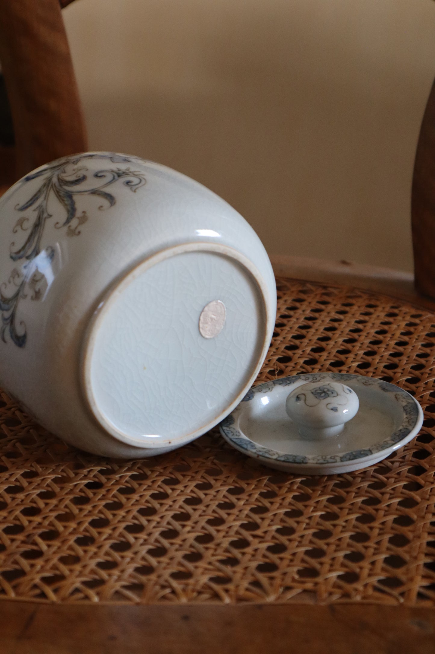 Borcan japonez vintage porțelan Andrea by Sadek