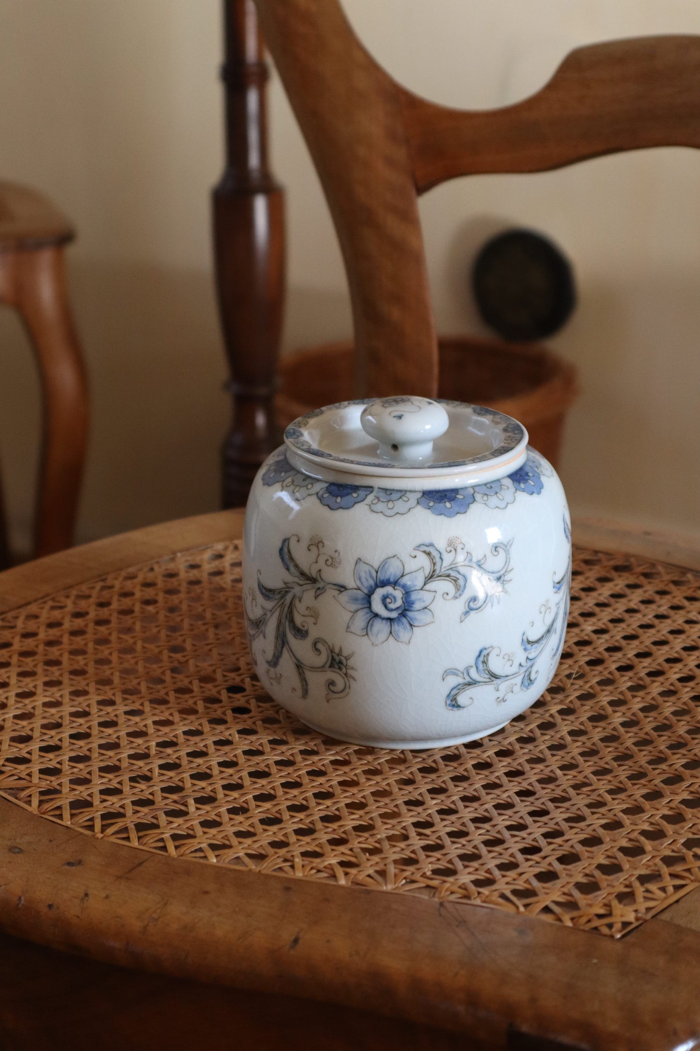 Borcan japonez vintage porțelan Andrea by Sadek