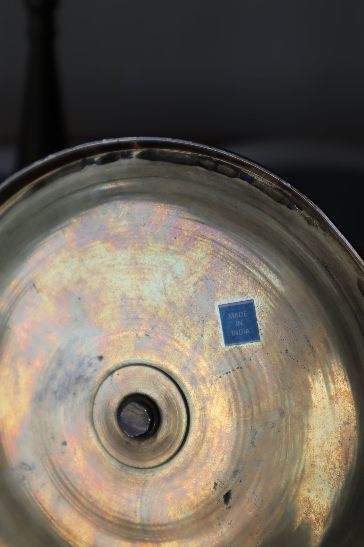 Suport și stingător de lumânări indian din alamă