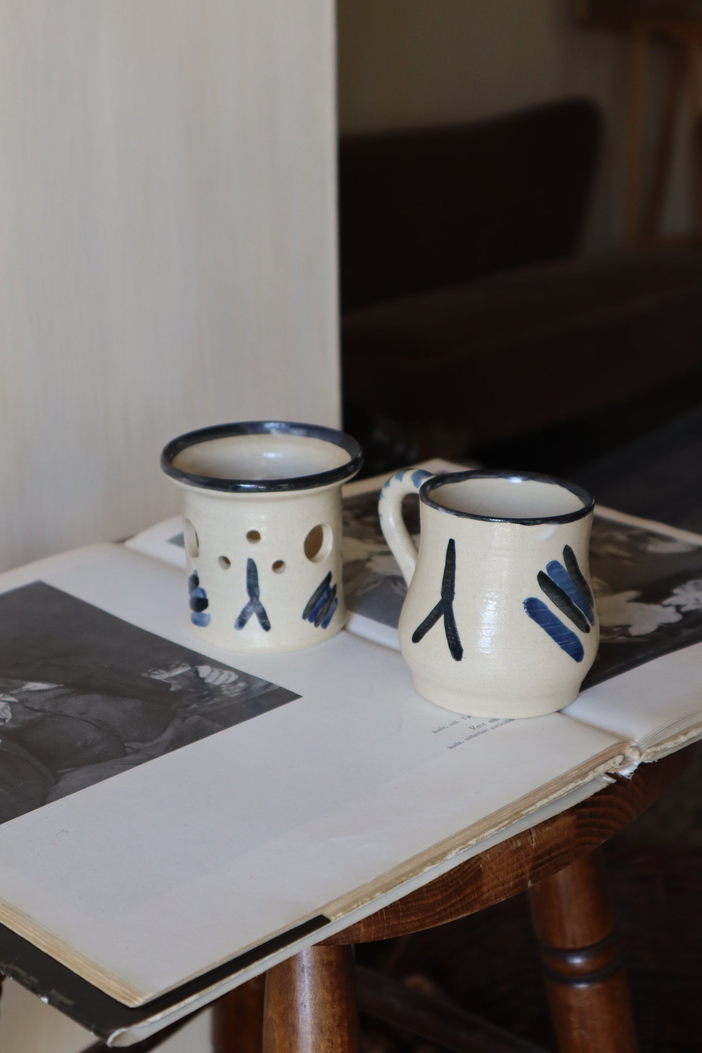 Set ceai/cafea ceramică japoneză, semnate.