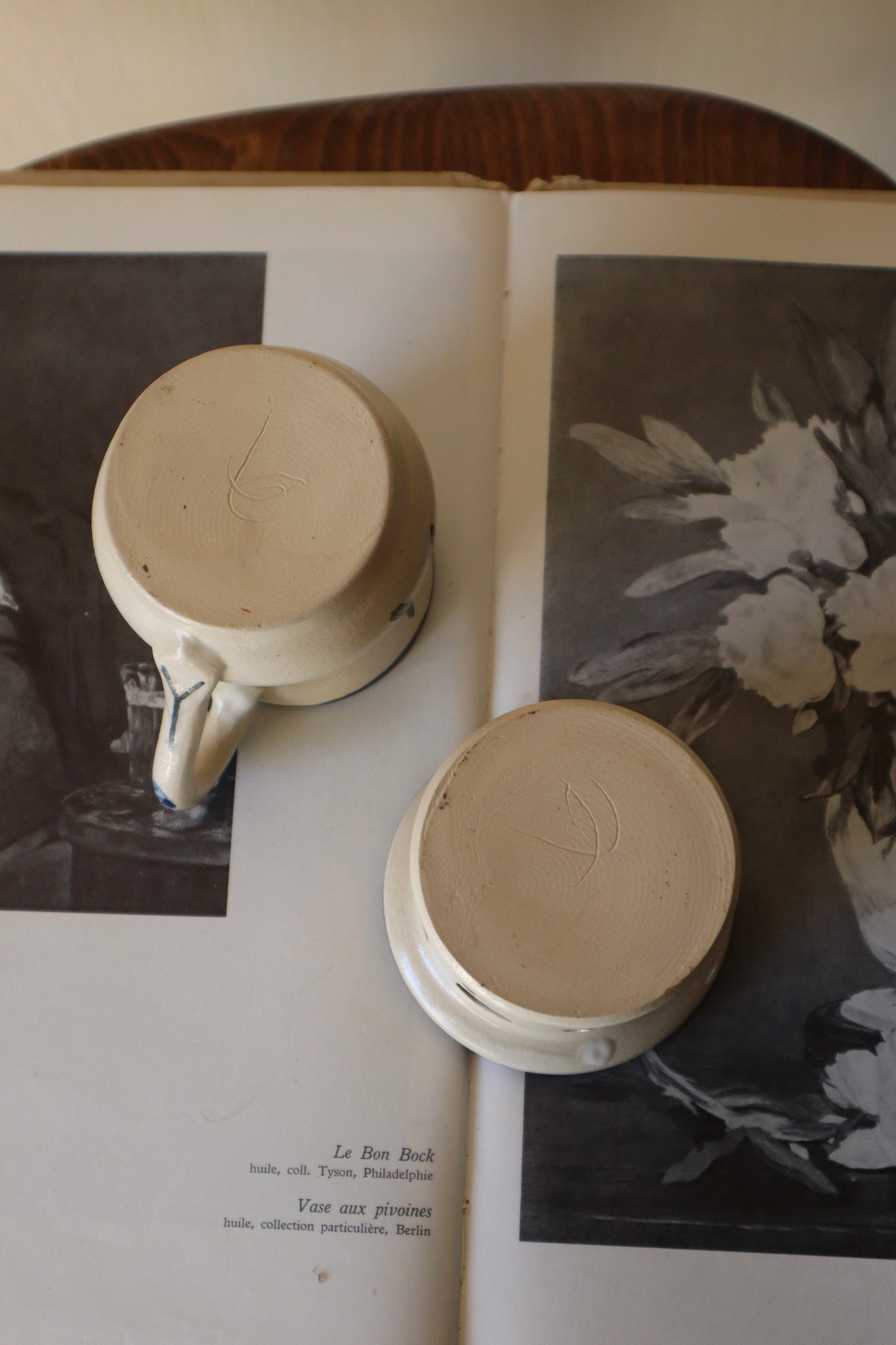 Set ceai/cafea ceramică japoneză, semnate.