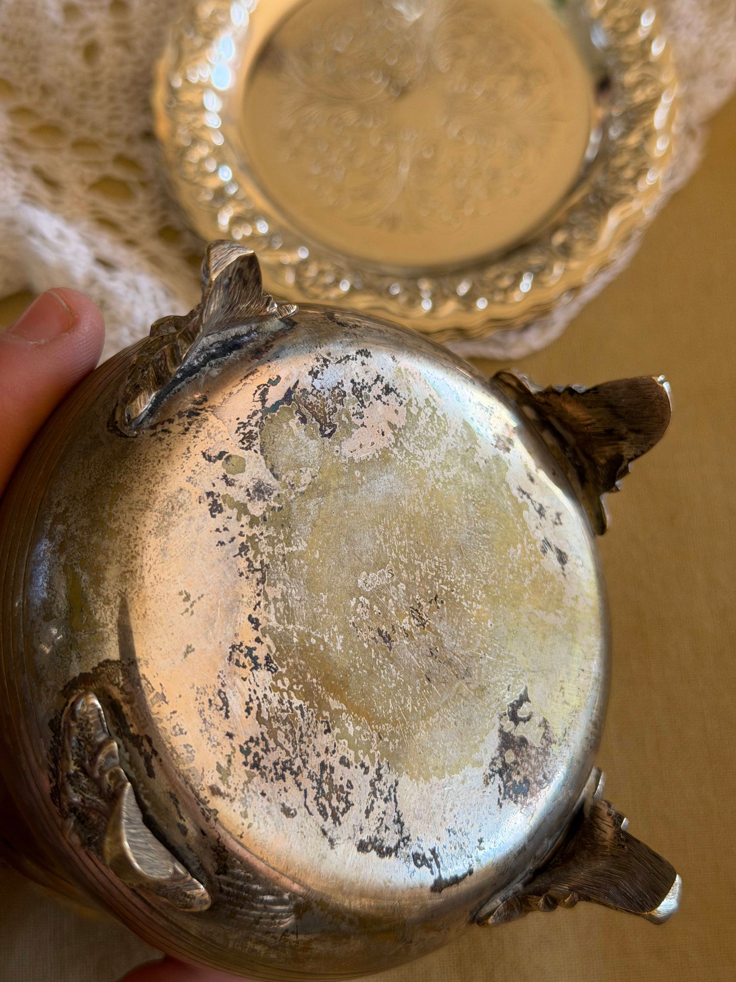 Set de latieră și zaharniță argintate, sec XIX