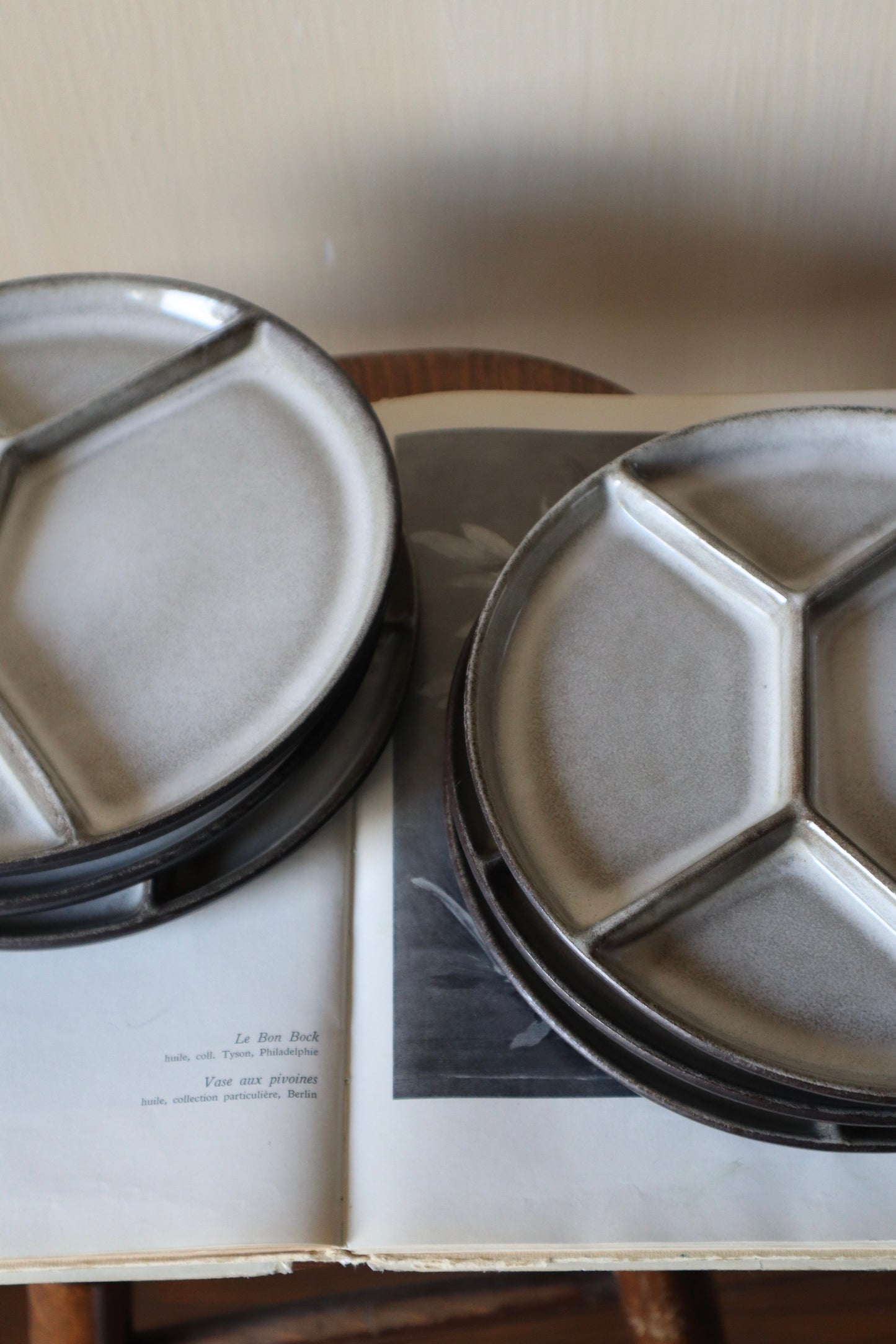 Set 6 farfurii compartimentate din ceramică glazurată