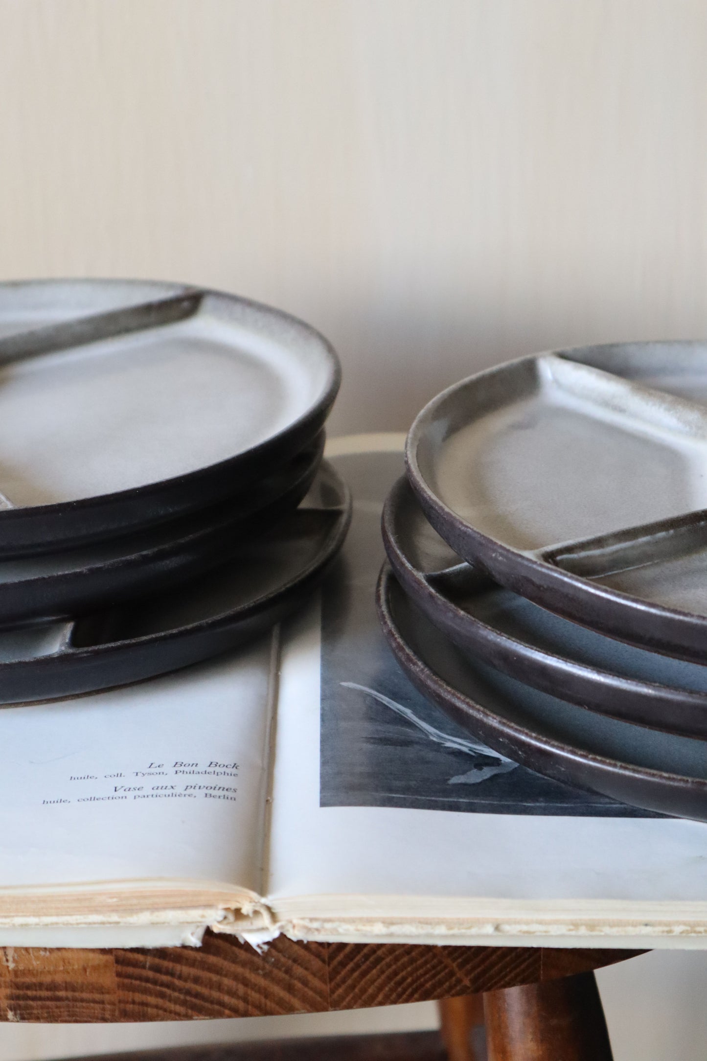 Set 6 farfurii compartimentate din ceramică glazurată