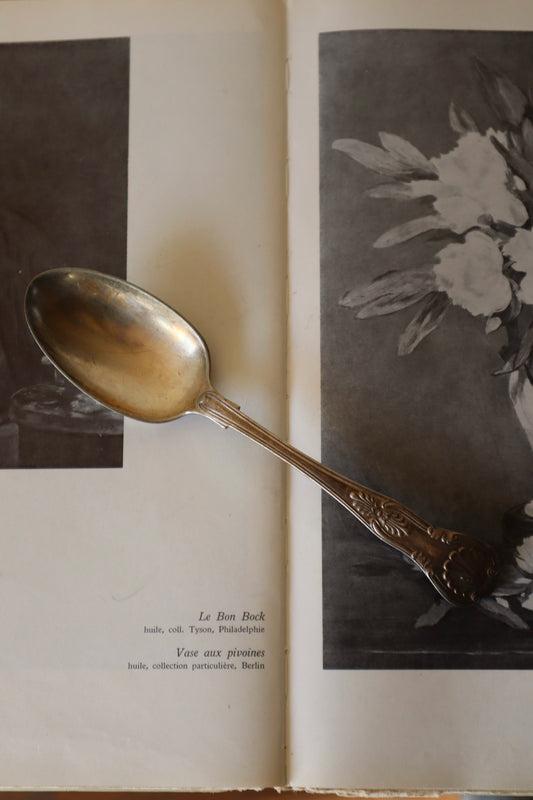 Lingură servire argintată Maple London, sec XIX