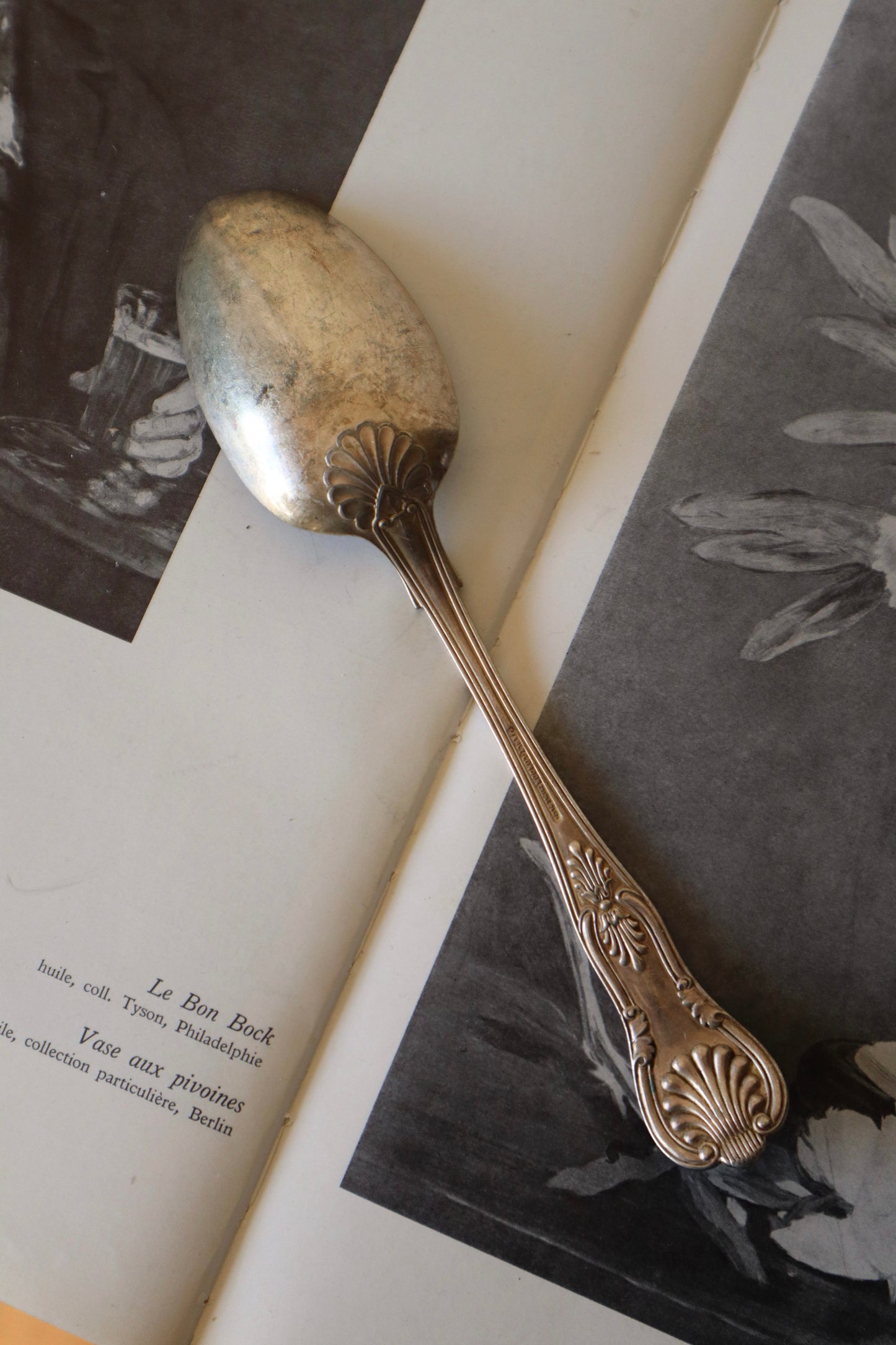 Lingură servire argintată Maple London, sec XIX