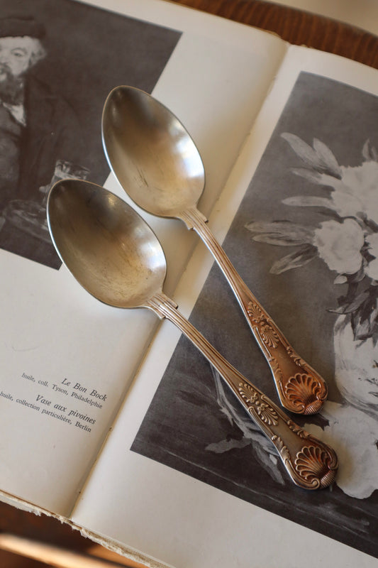 Set linguri argintate servire,  sec XIX