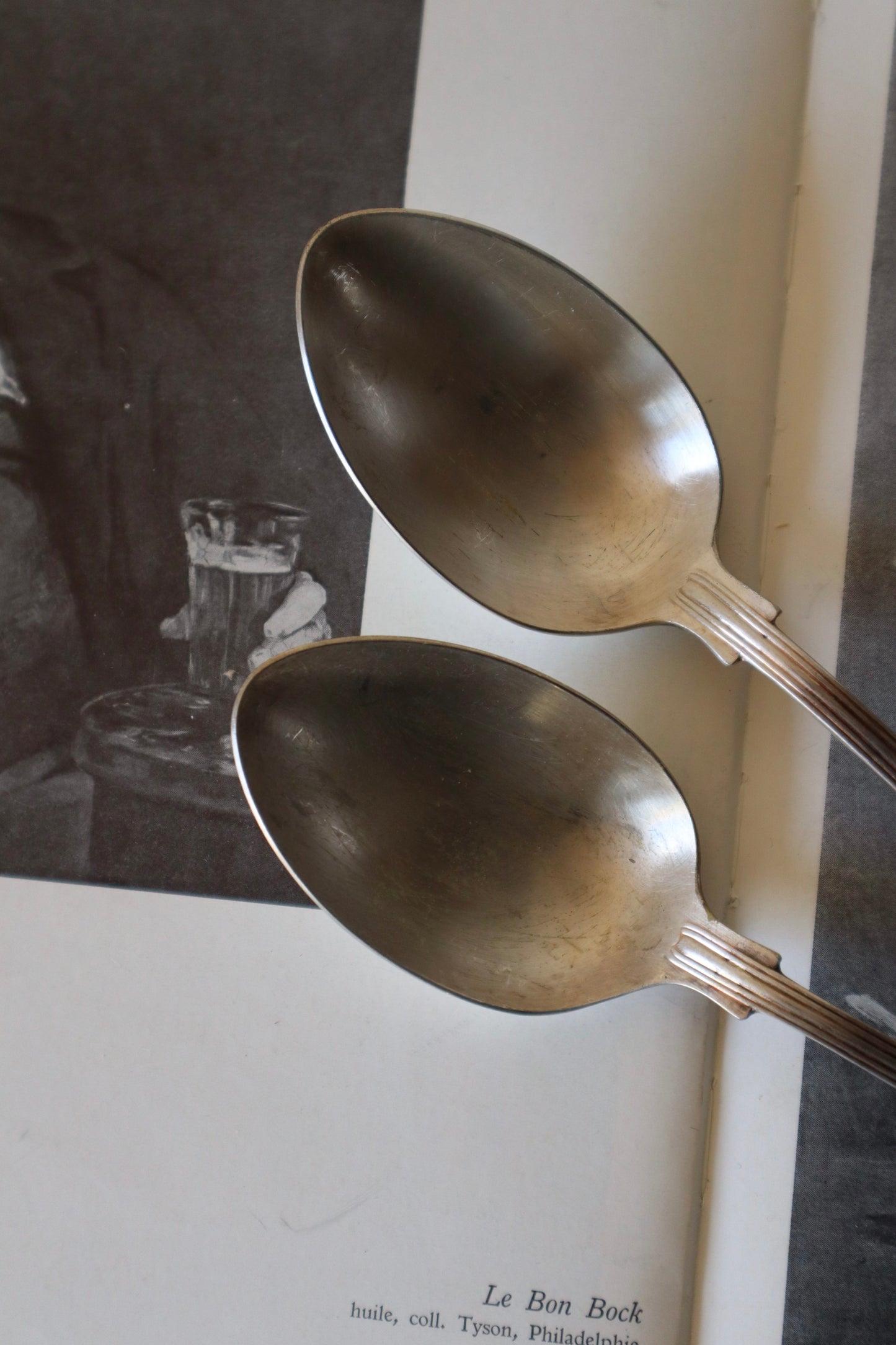 Set linguri argintate servire,  sec XIX