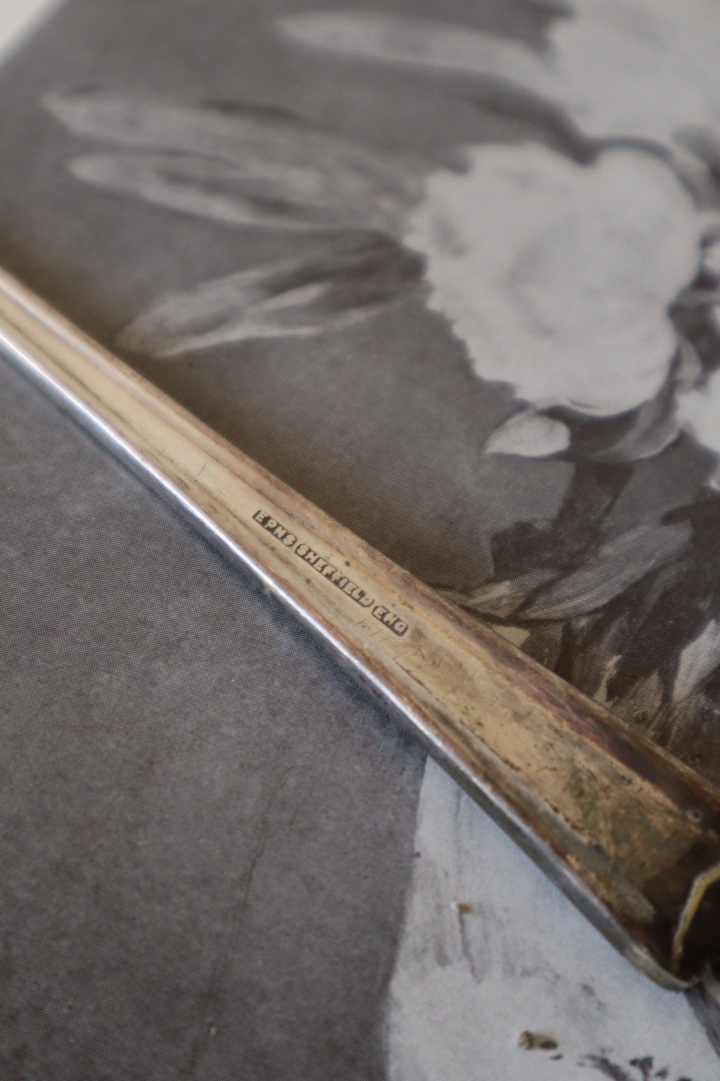 Lingură argintată mare pentru servire Sheffield