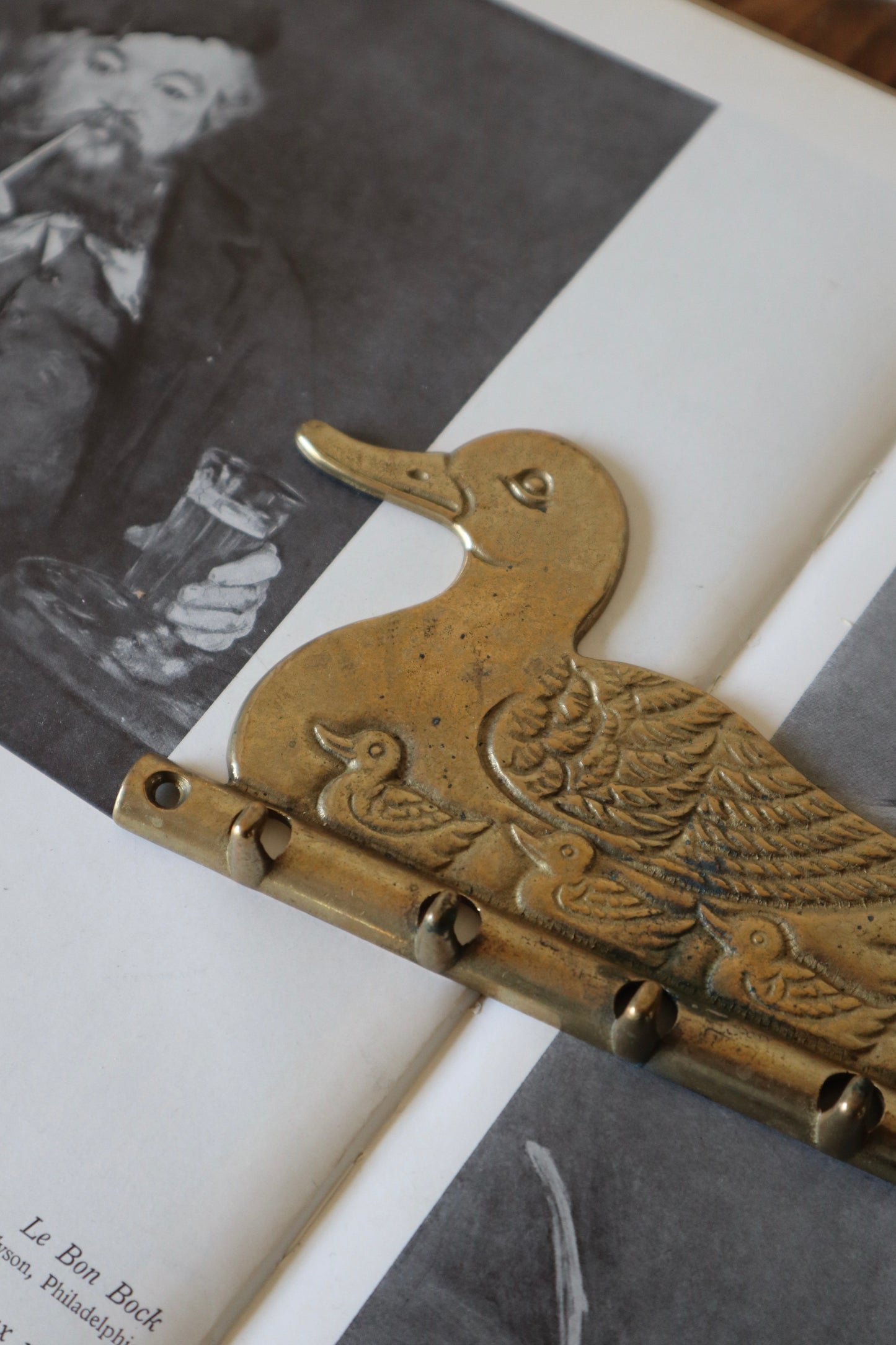 Cuier din alamă formă rațușcă