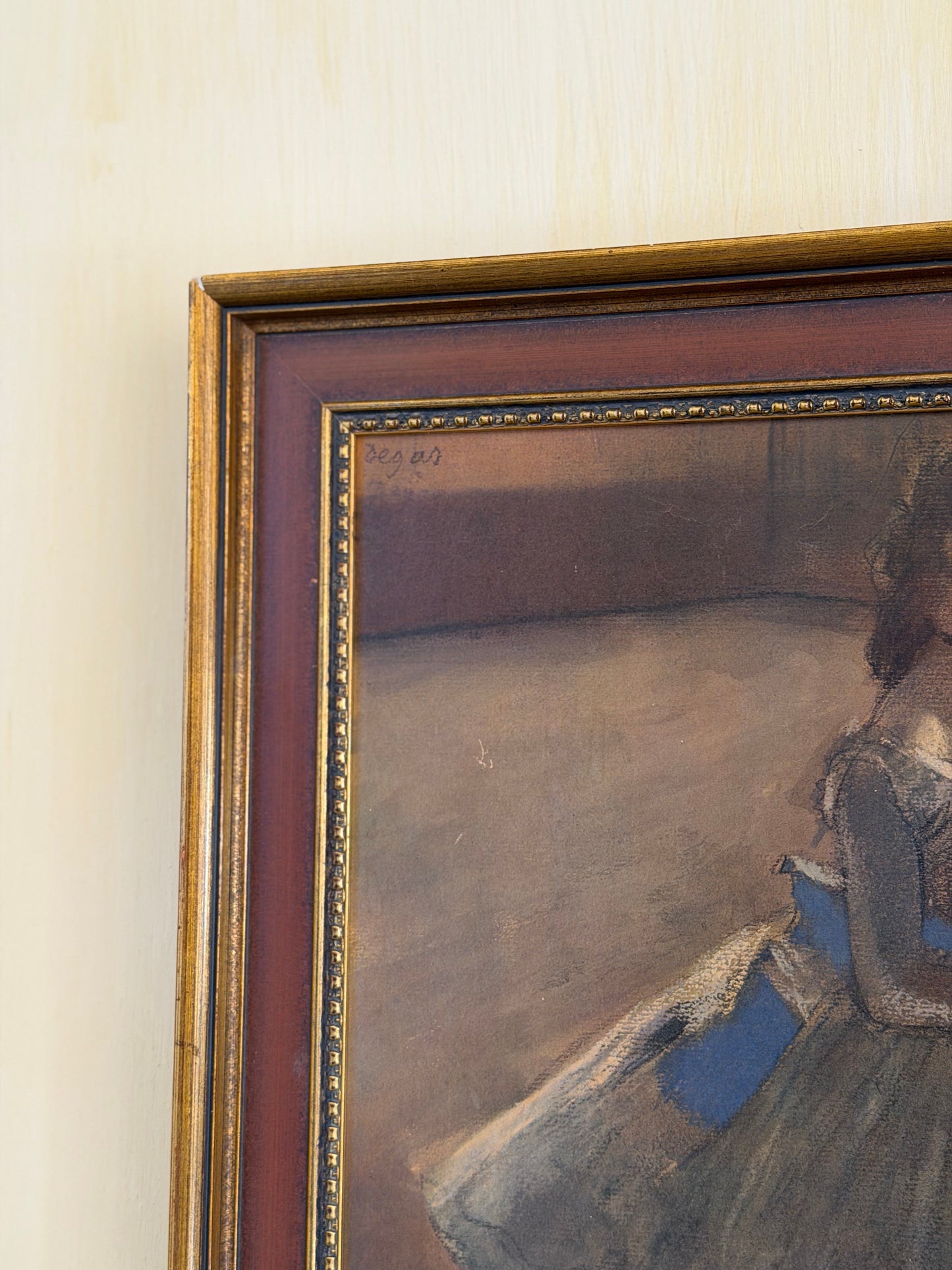 Print înrǎmat vechi "Dansatoarea cu evantai"