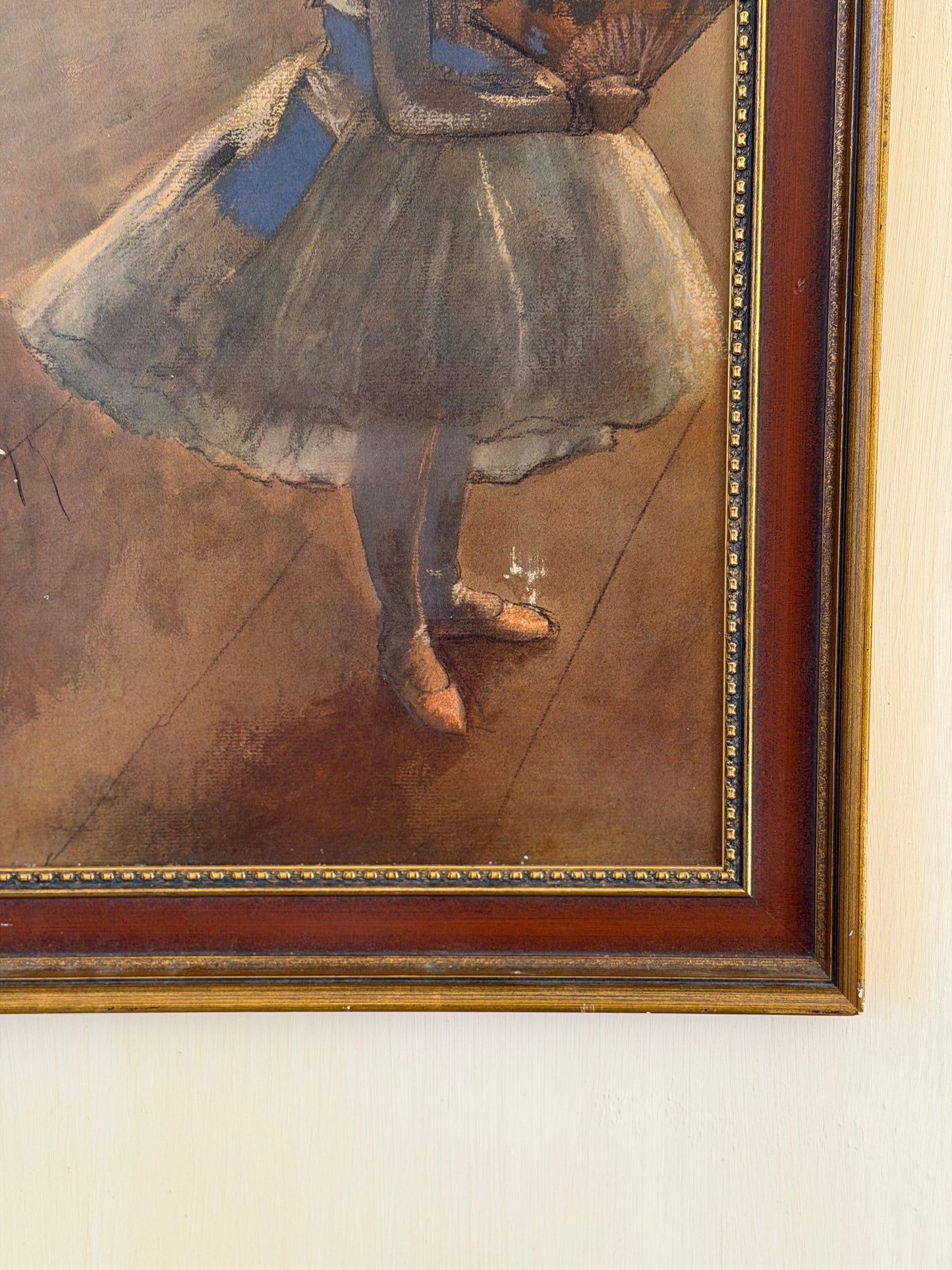 Print înrǎmat vechi "Dansatoarea cu evantai"