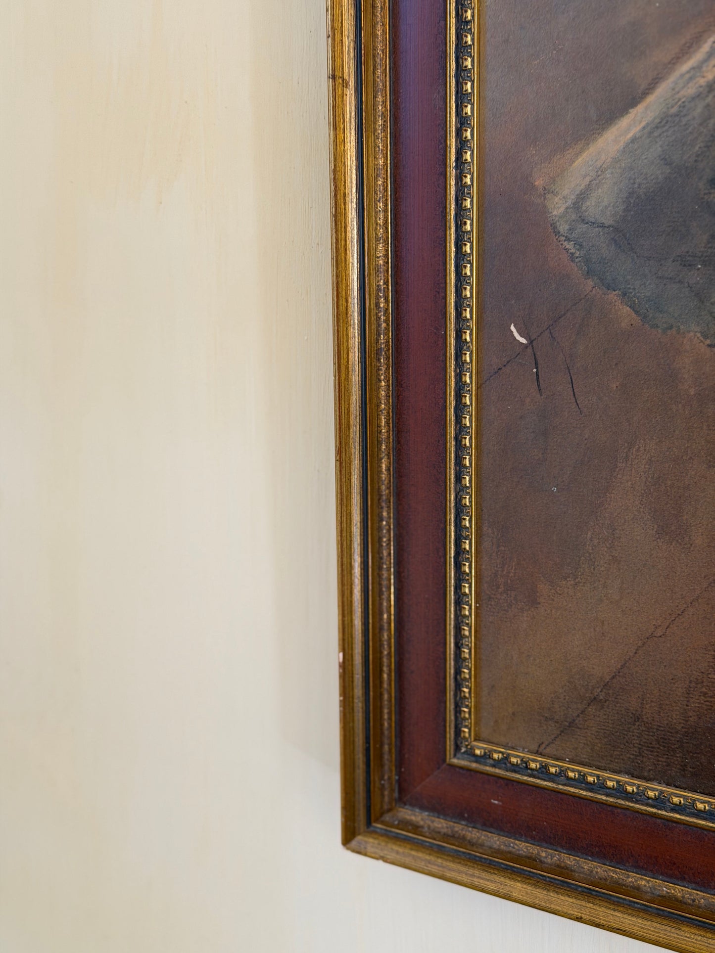 Print înrǎmat vechi "Dansatoarea cu evantai"