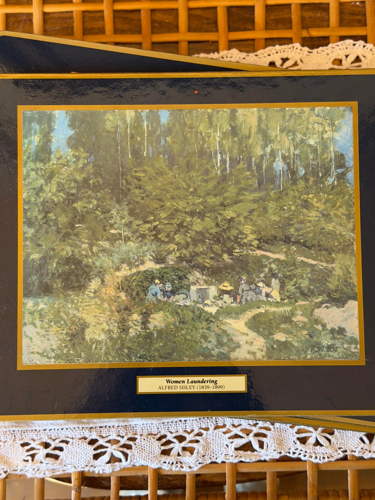 Set de 5 covorașe de masǎ/tablouri vintage