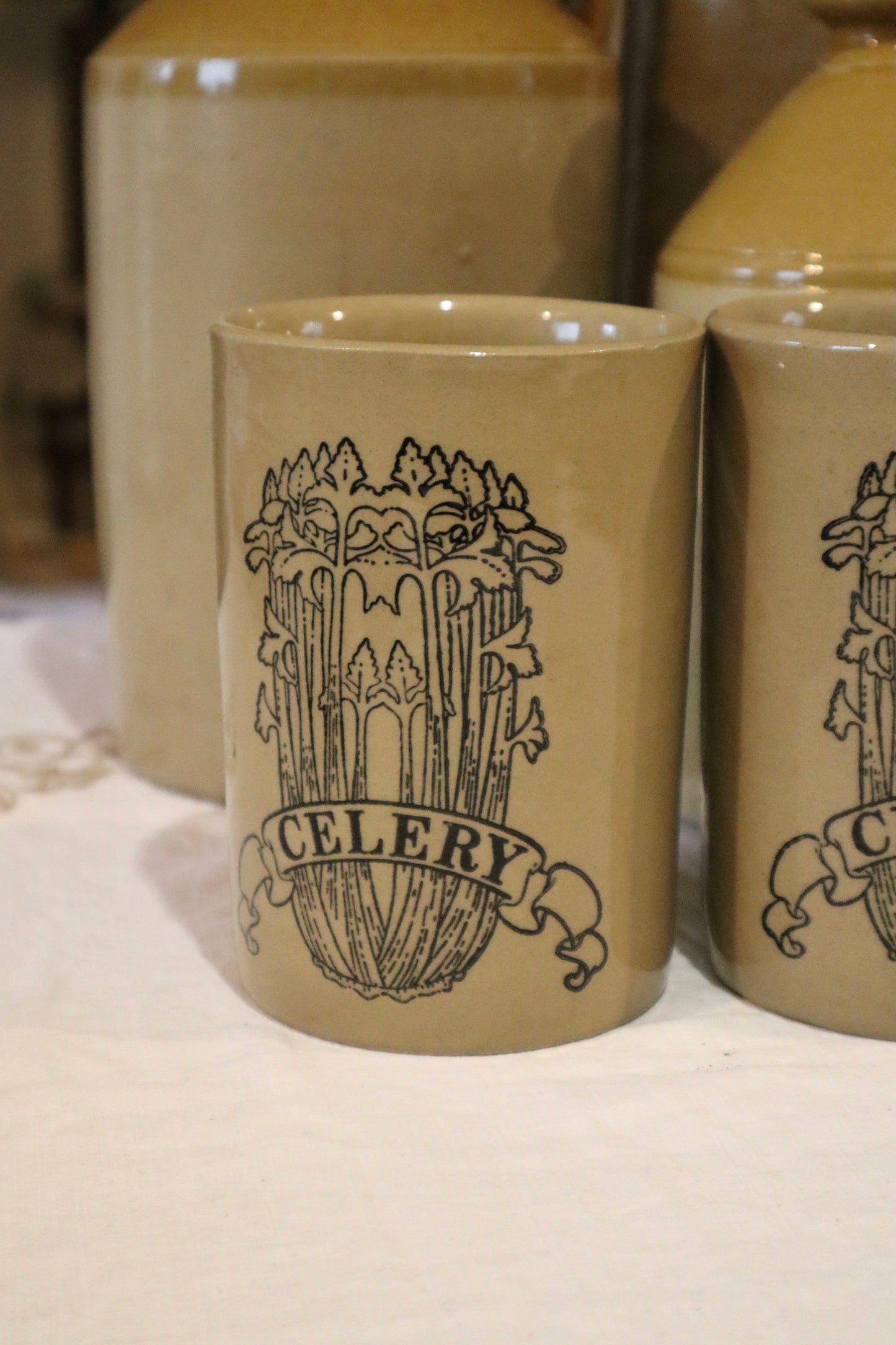 Vas depozitare tacâmuri ceramică englezească