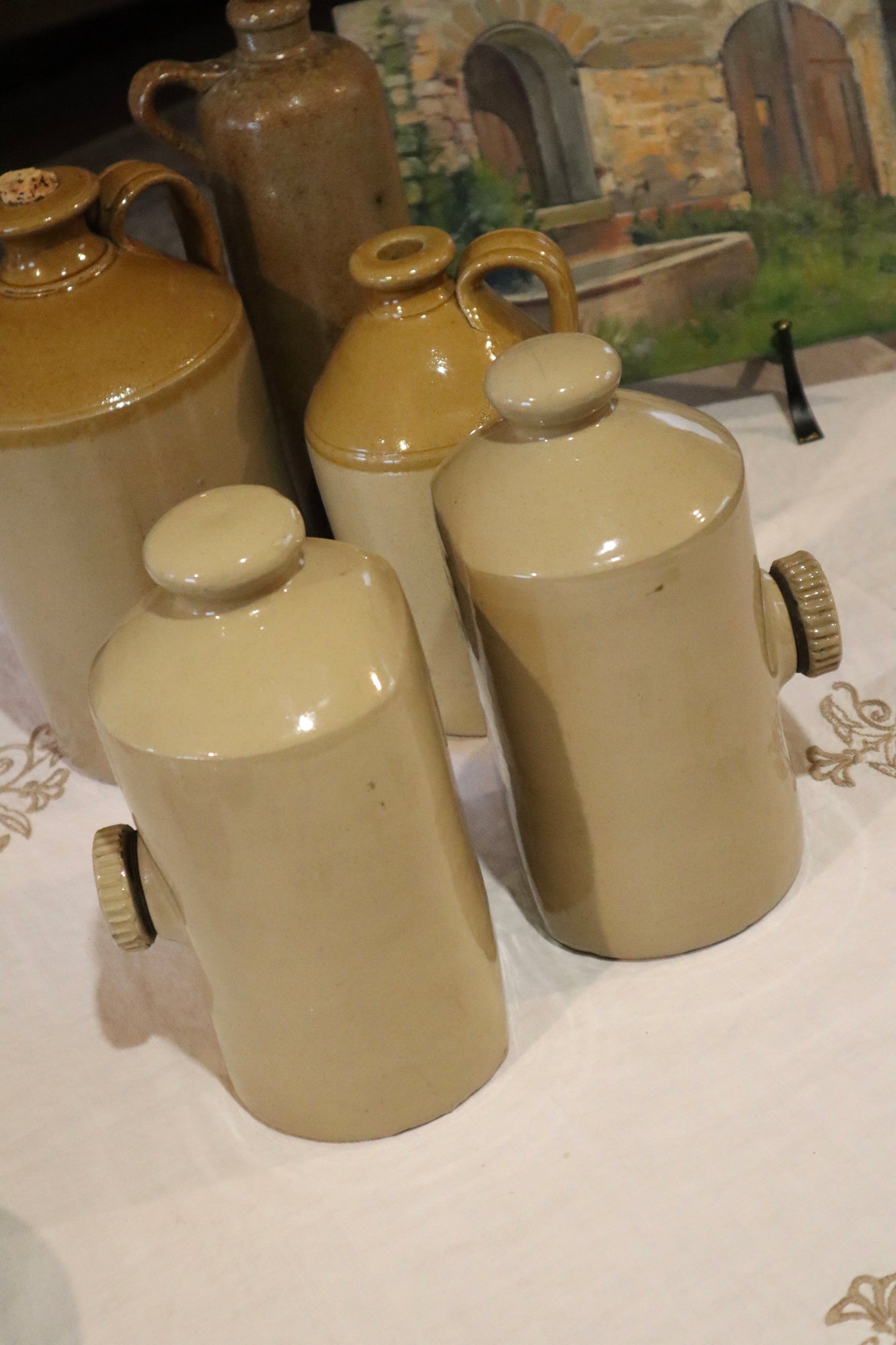 Vase din lut victoriene/georgiene, sec XIX