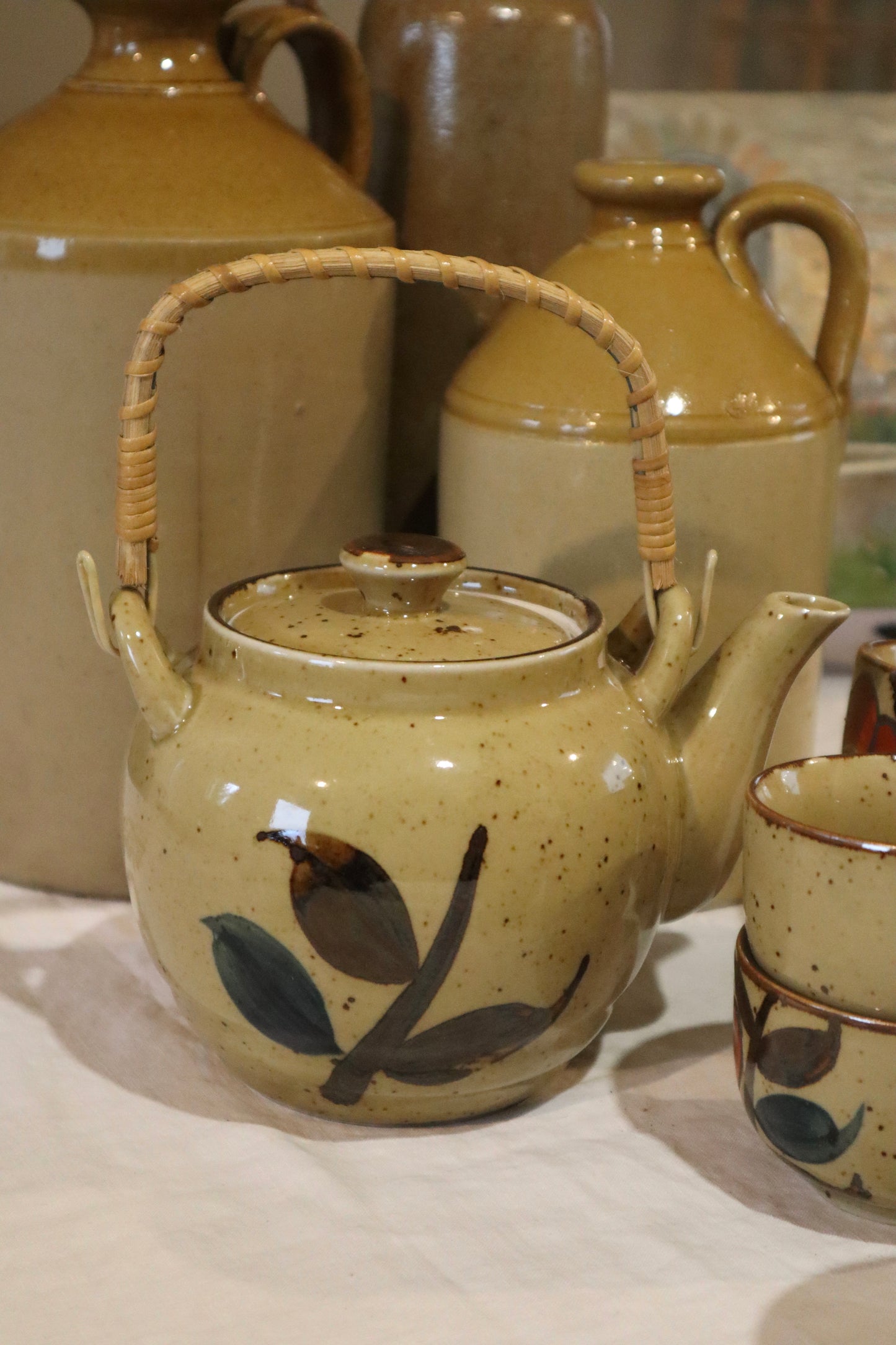 Set de ceai/cafea ceramică pictat manual