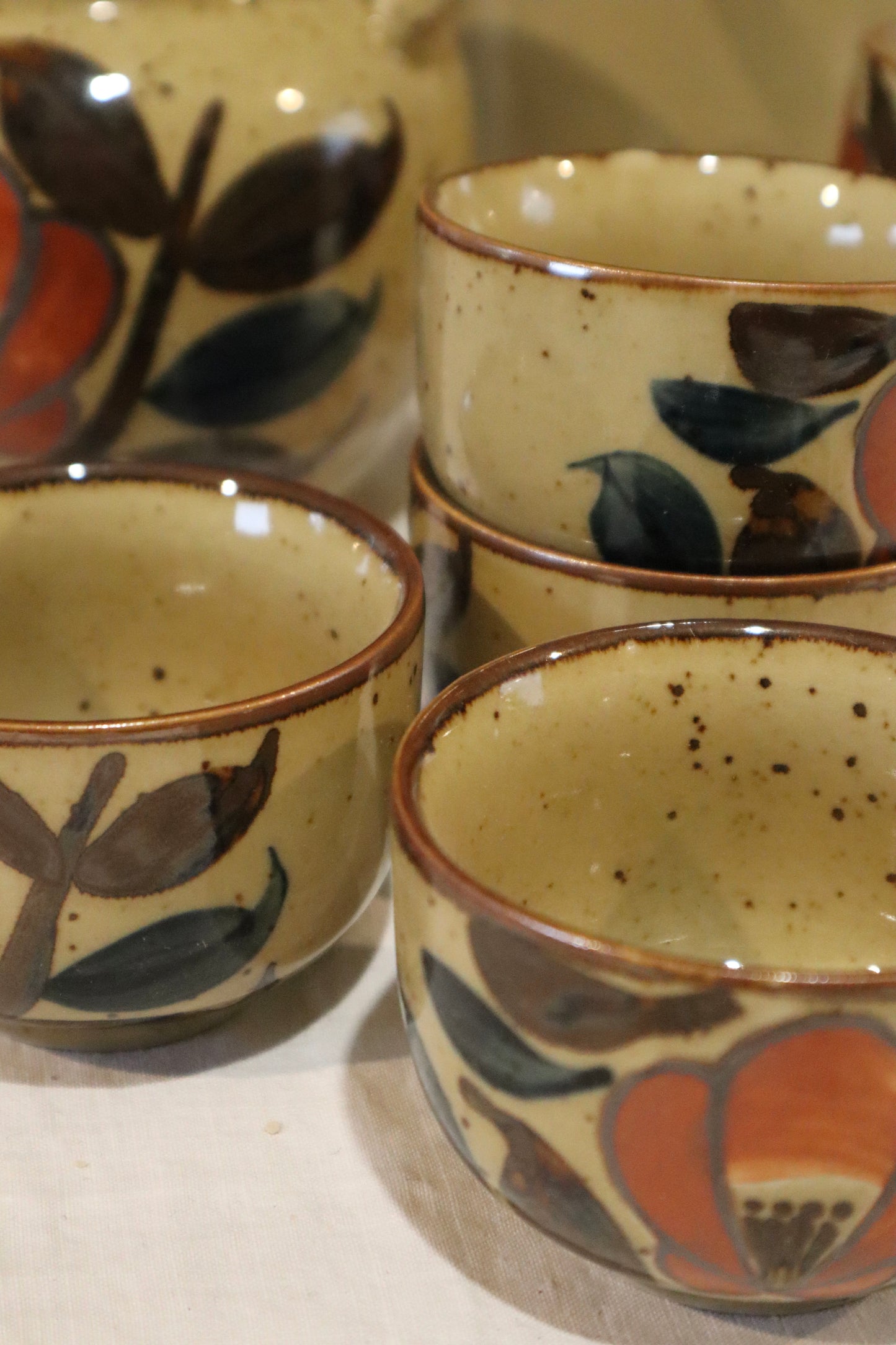 Set de ceai/cafea ceramică pictat manual